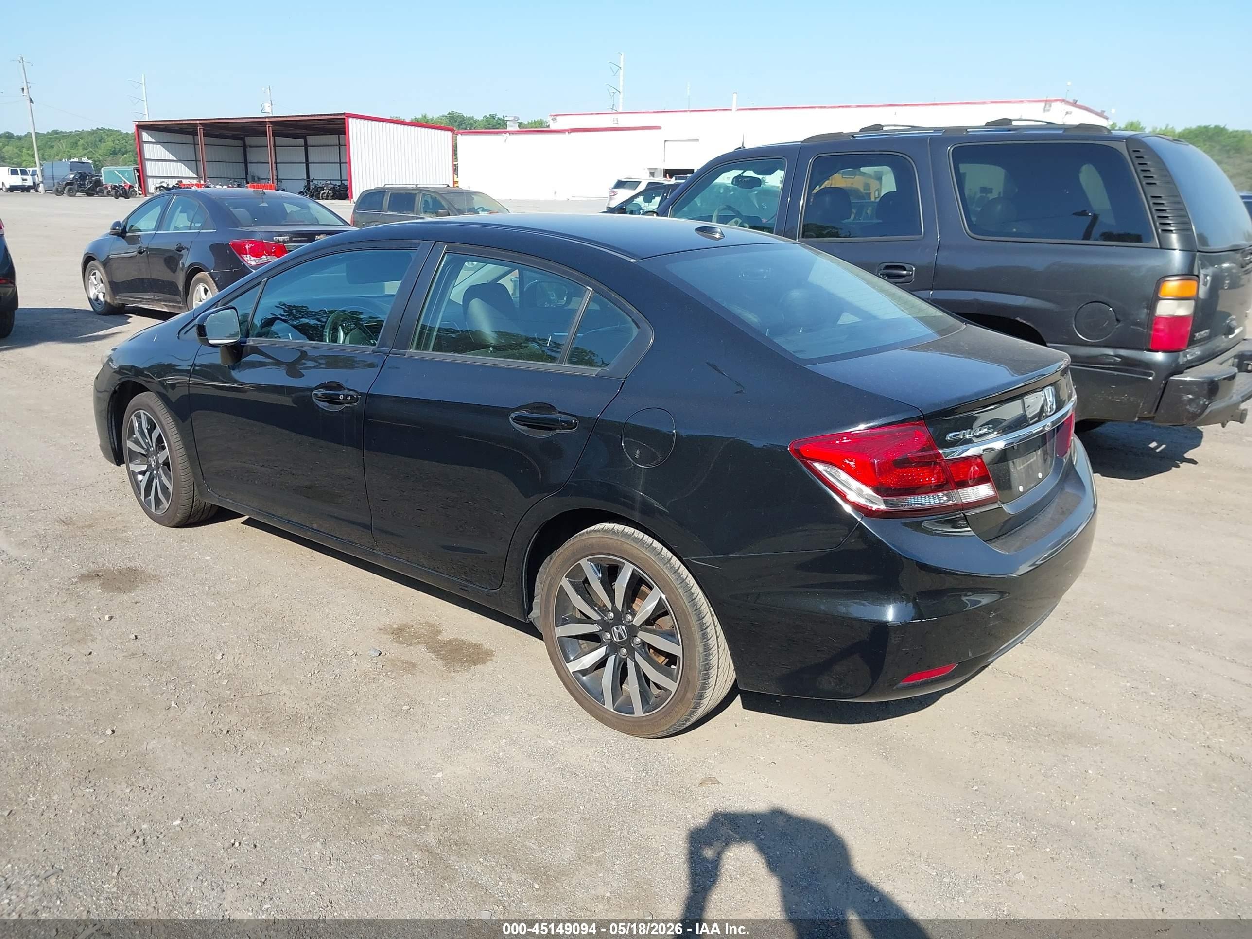 2015 Honda Civic Ex-l Black vin: 19XFB2F94FE242523