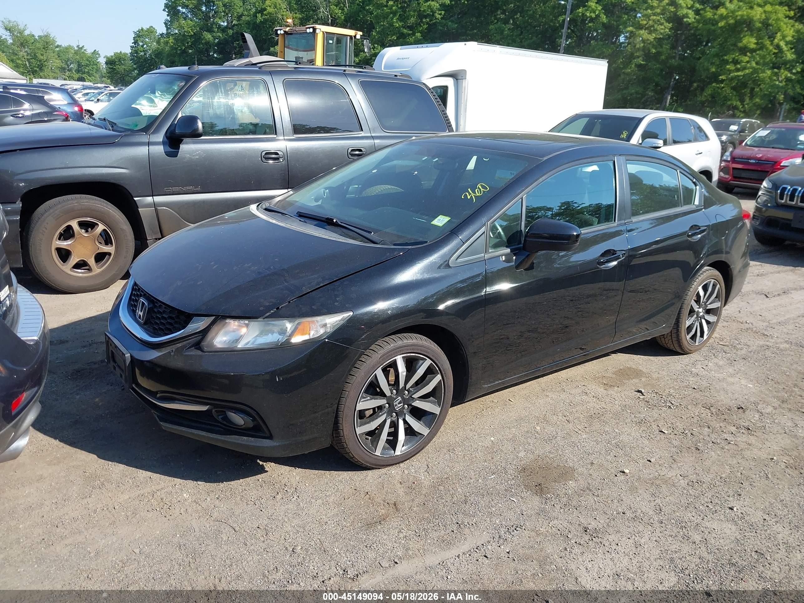 2015 Honda Civic Ex-l Black vin: 19XFB2F94FE242523