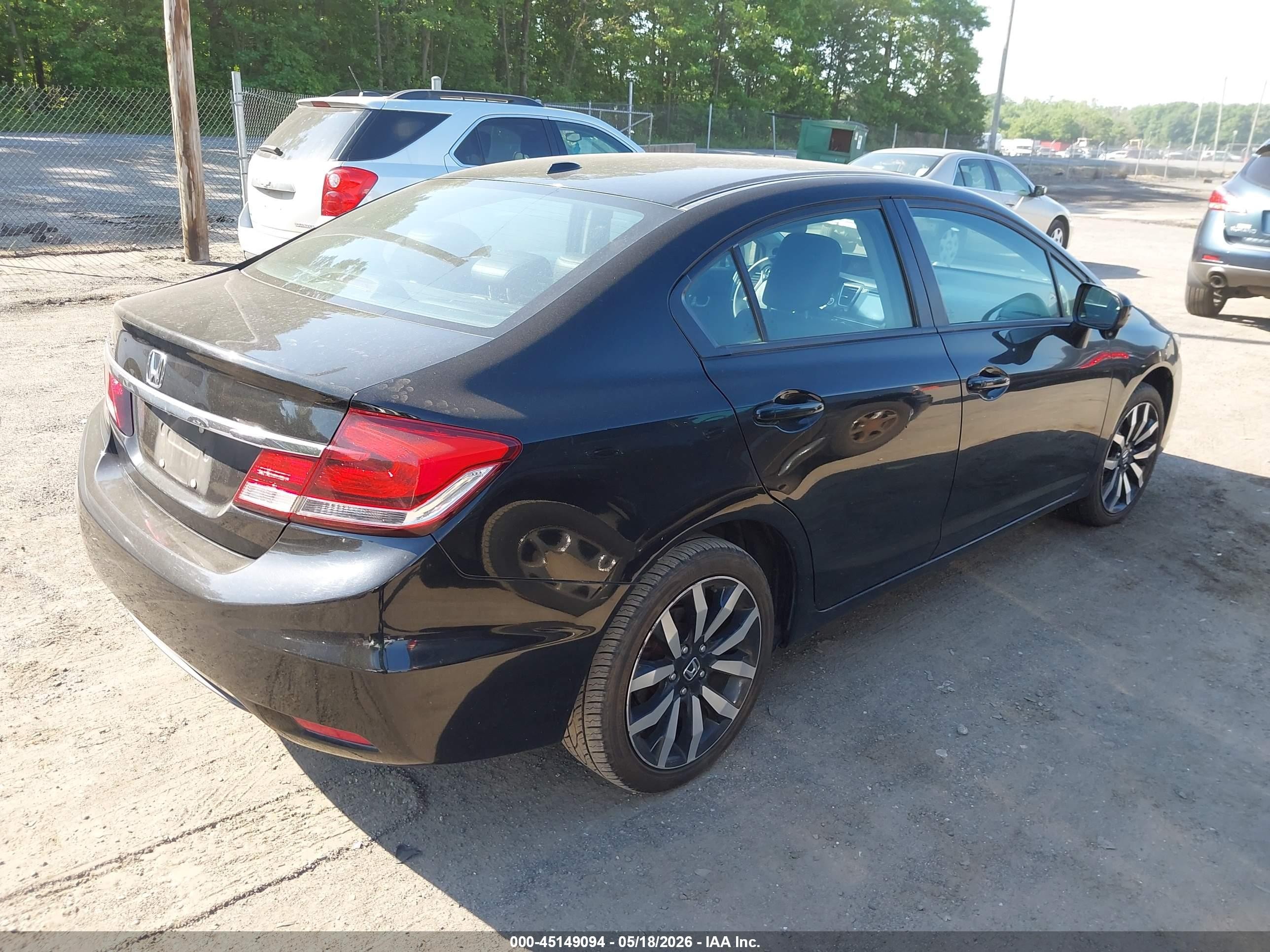 2015 Honda Civic Ex-l Black vin: 19XFB2F94FE242523