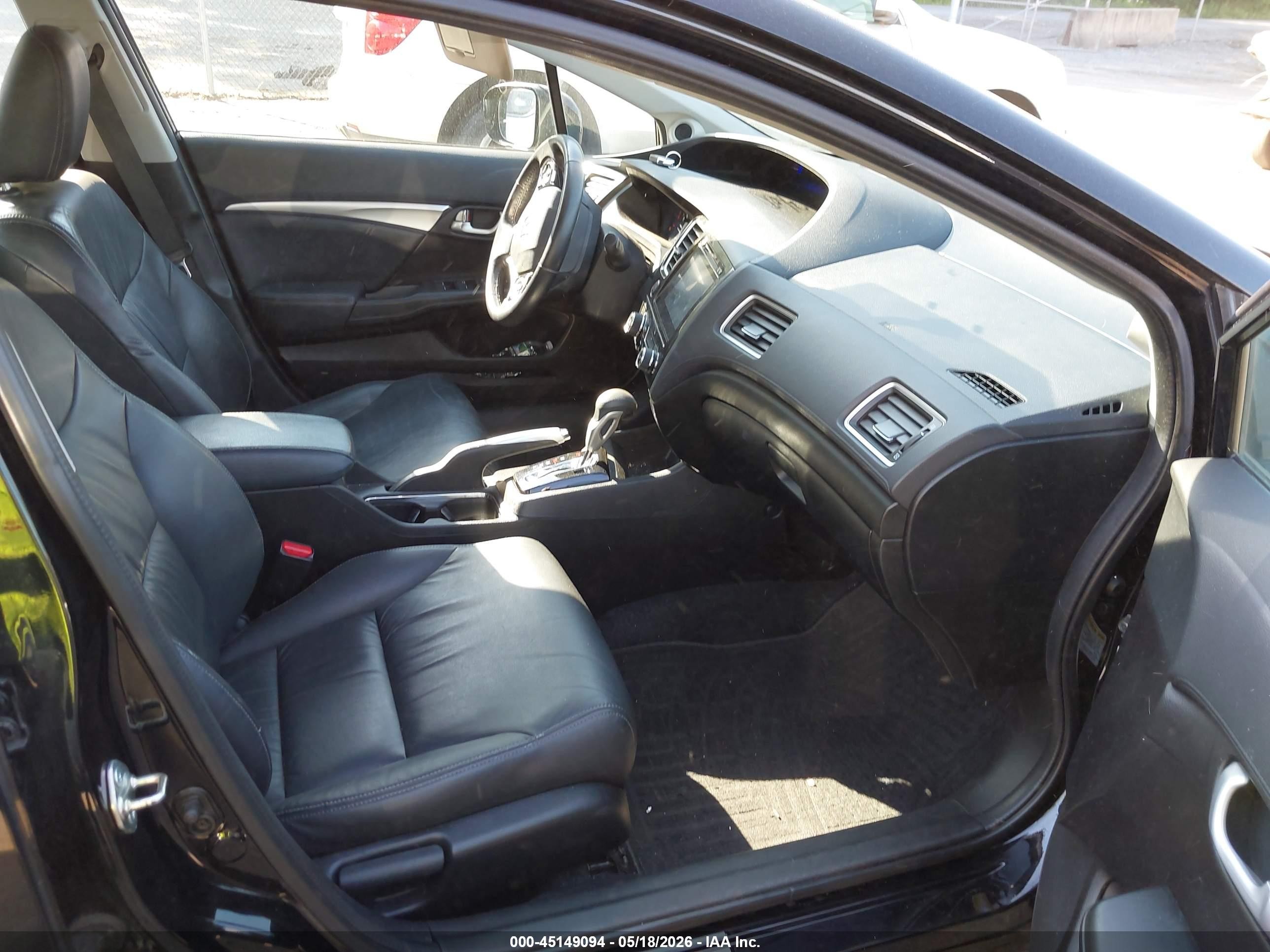 2015 Honda Civic Ex-l Black vin: 19XFB2F94FE242523
