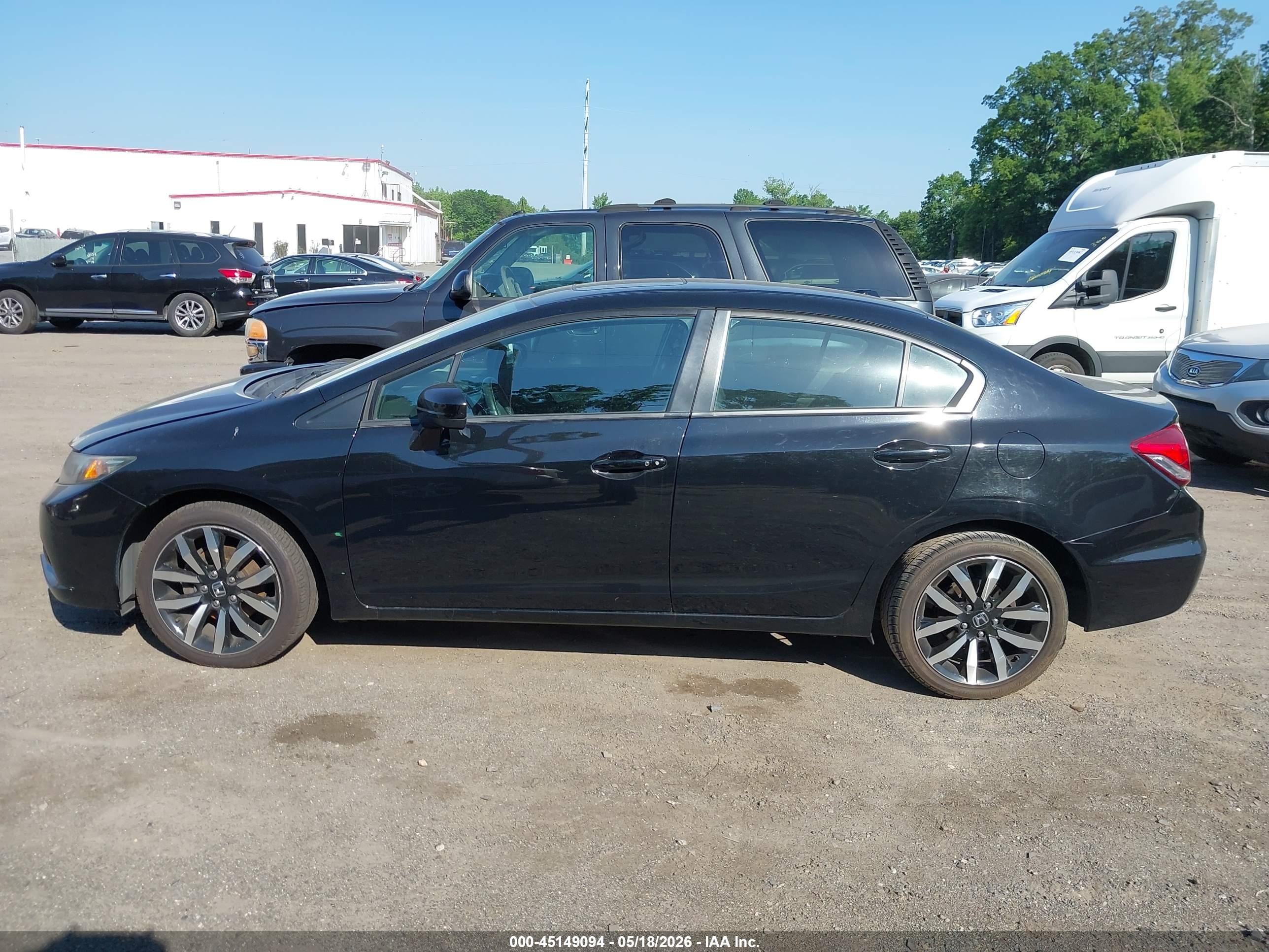 2015 Honda Civic Ex-l Black vin: 19XFB2F94FE242523