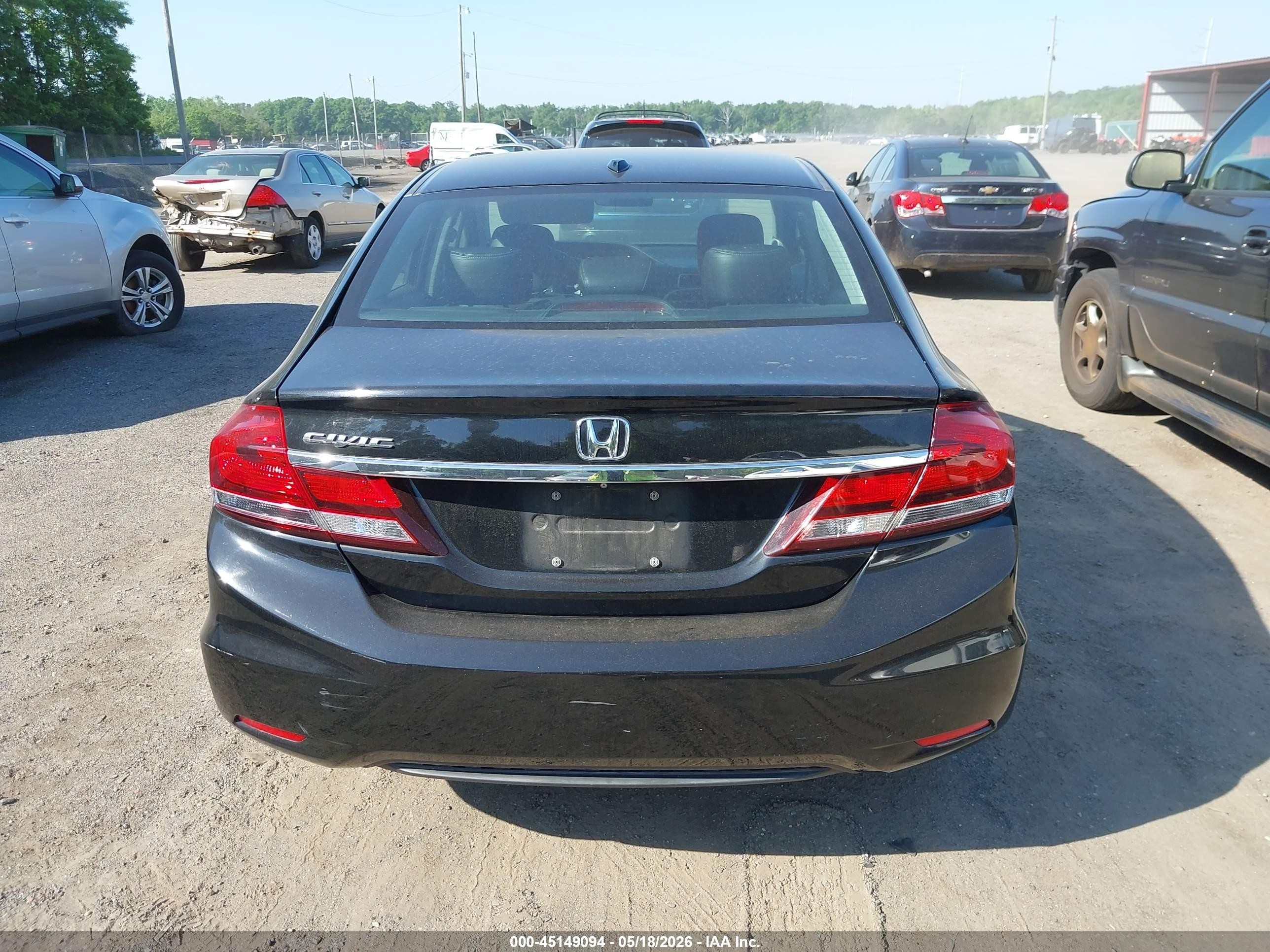 2015 Honda Civic Ex-l Black vin: 19XFB2F94FE242523