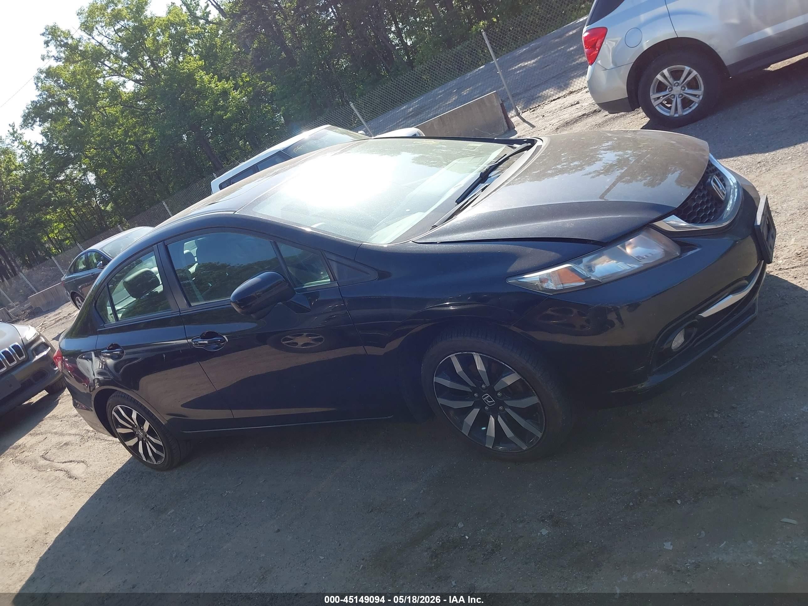 2015 Honda Civic Ex-l Black vin: 19XFB2F94FE242523