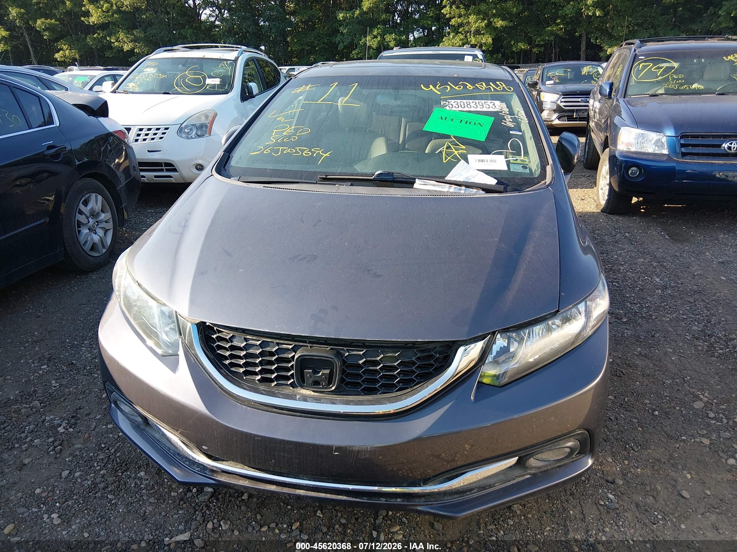 2015 Honda Civic Ex-l Серый vin: 19XFB2F94FE251111