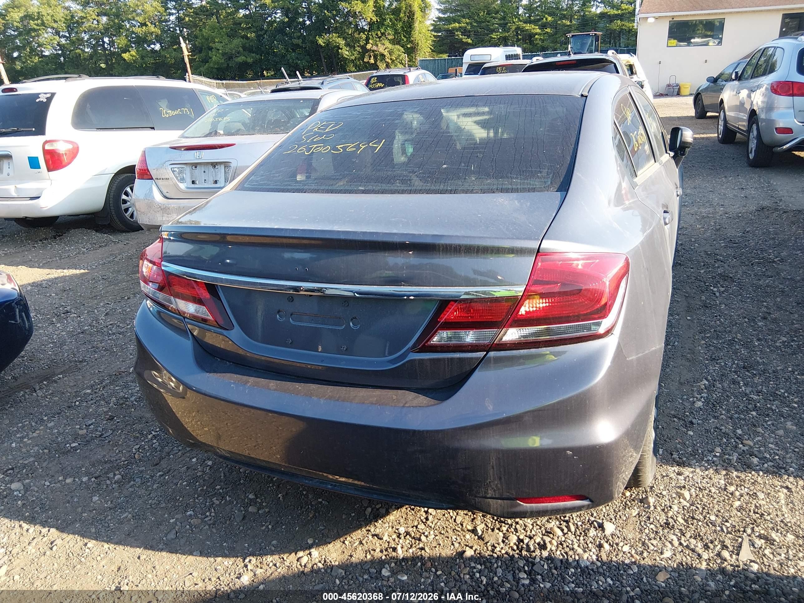 2015 Honda Civic Ex-l Серый vin: 19XFB2F94FE251111