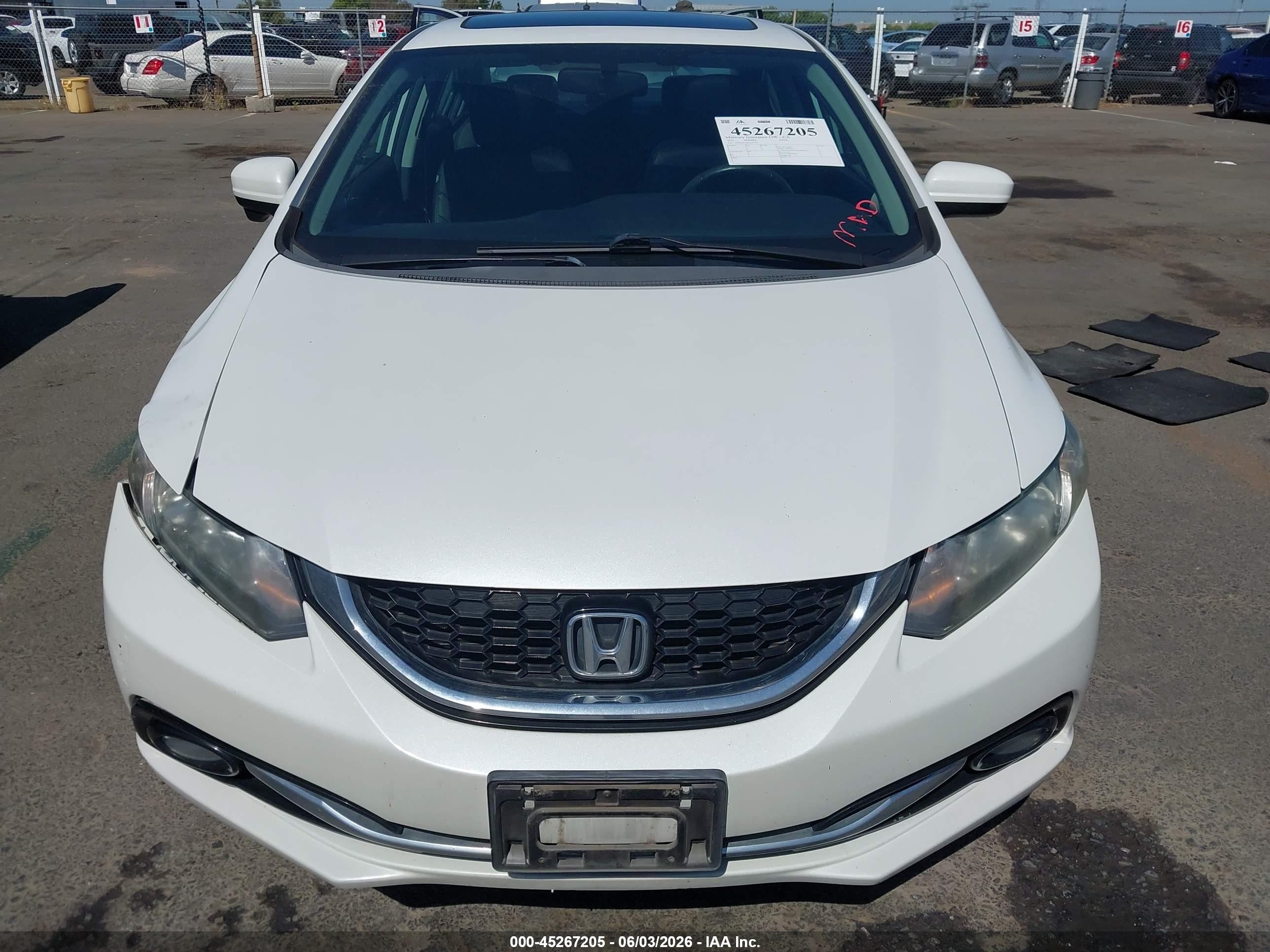 2015 Honda Civic Ex-l White vin: 19XFB2F94FE270774