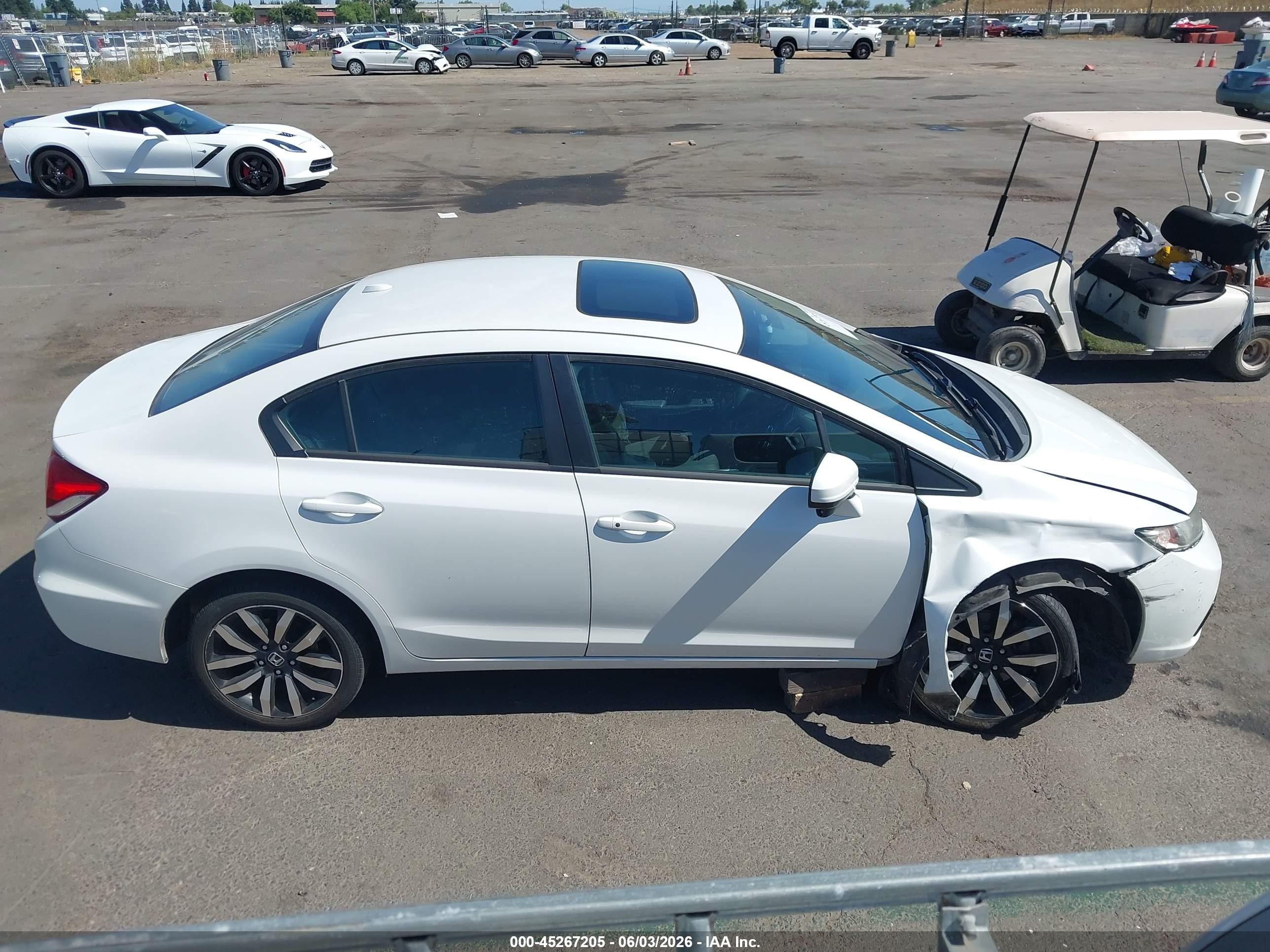 2015 Honda Civic Ex-l White vin: 19XFB2F94FE270774
