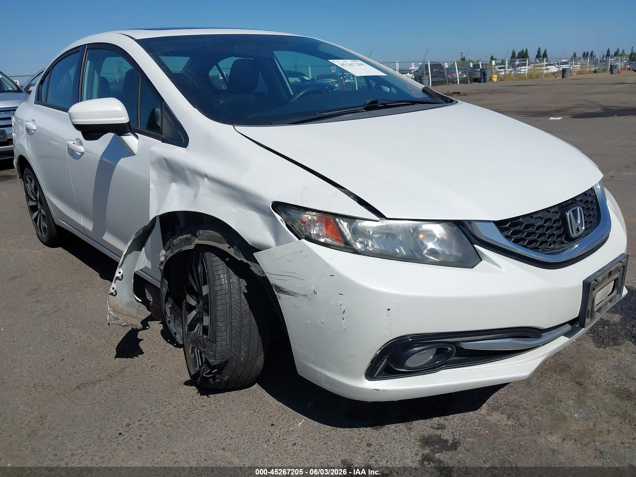 2015 Honda Civic Ex-l White vin: 19XFB2F94FE270774