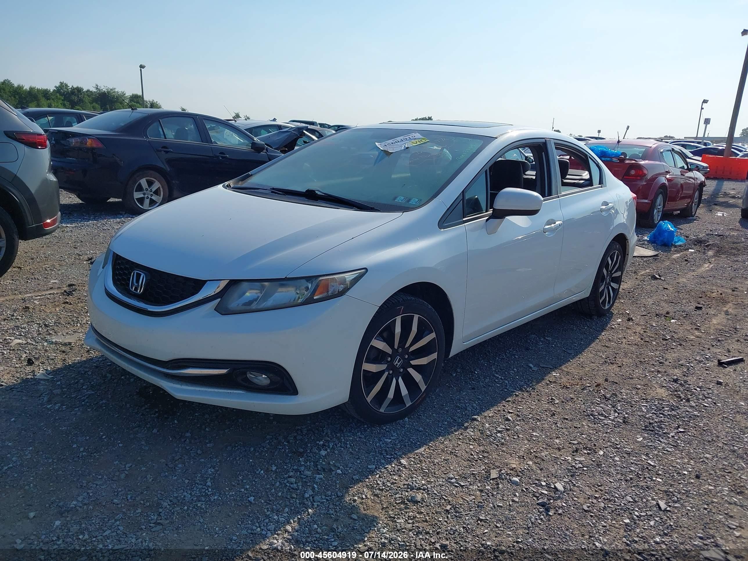 2015 Honda Civic Ex-l White vin: 19XFB2F94FE275232