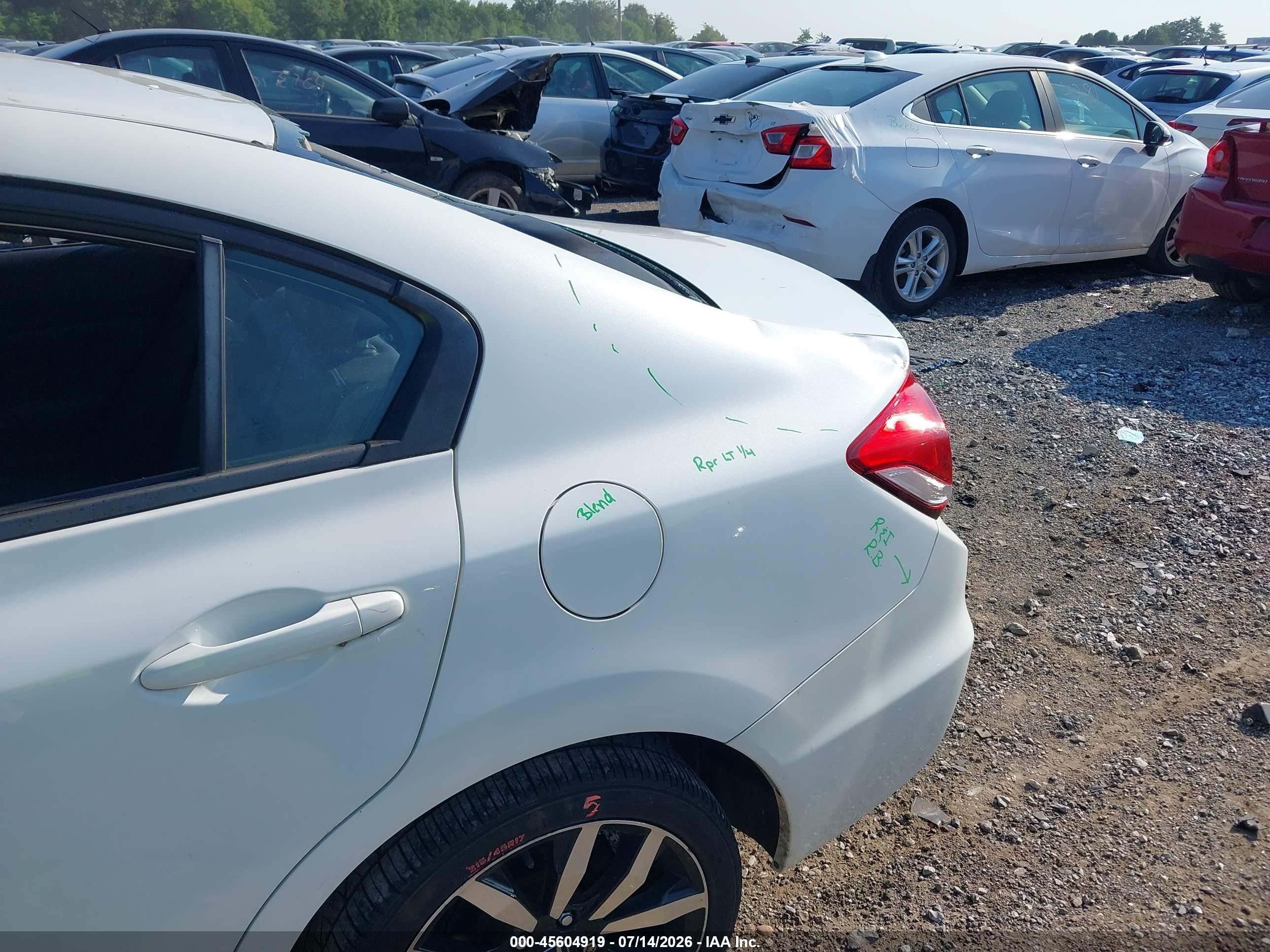 2015 Honda Civic Ex-l White vin: 19XFB2F94FE275232