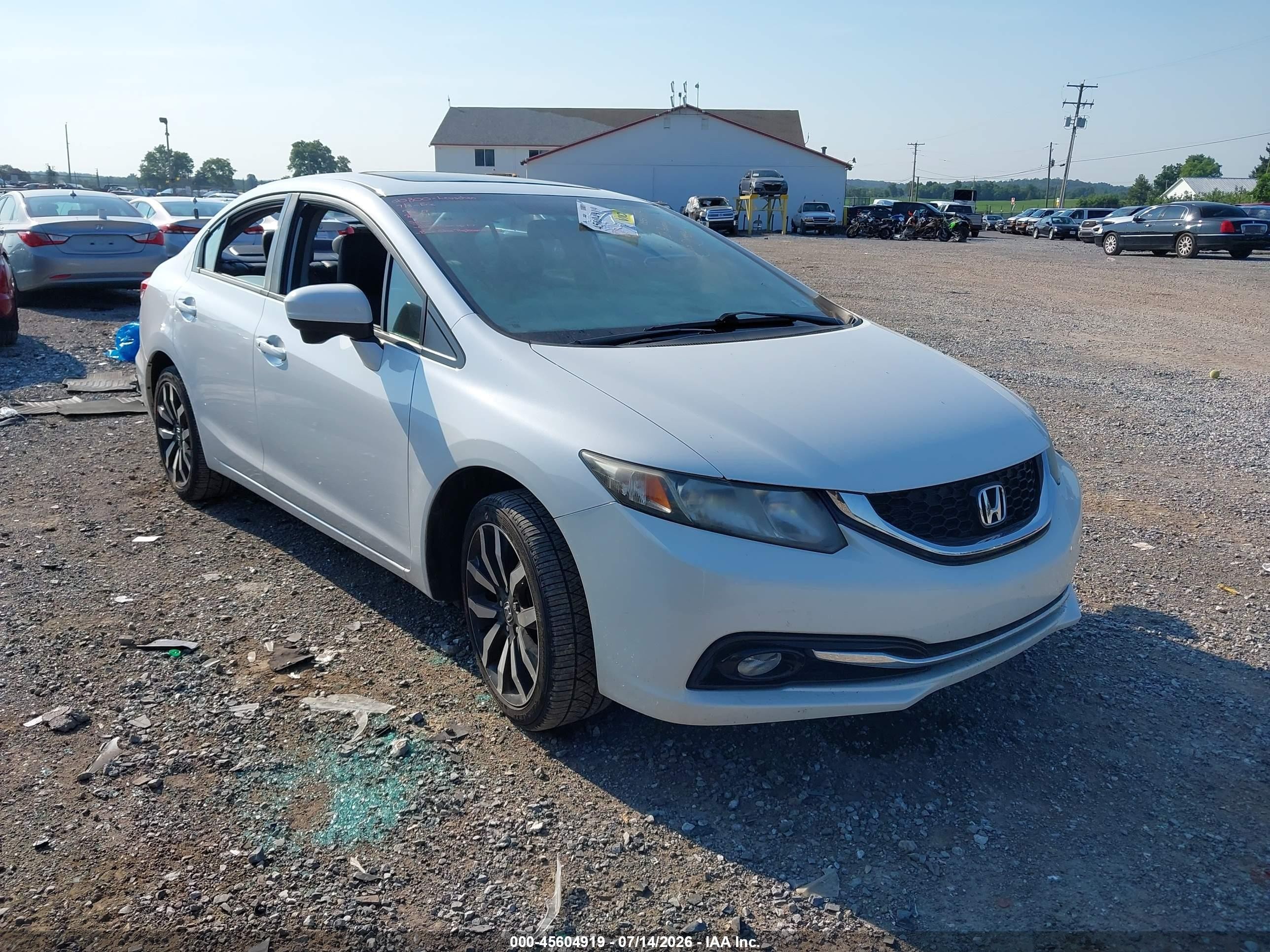 2015 Honda Civic Ex-l White vin: 19XFB2F94FE275232