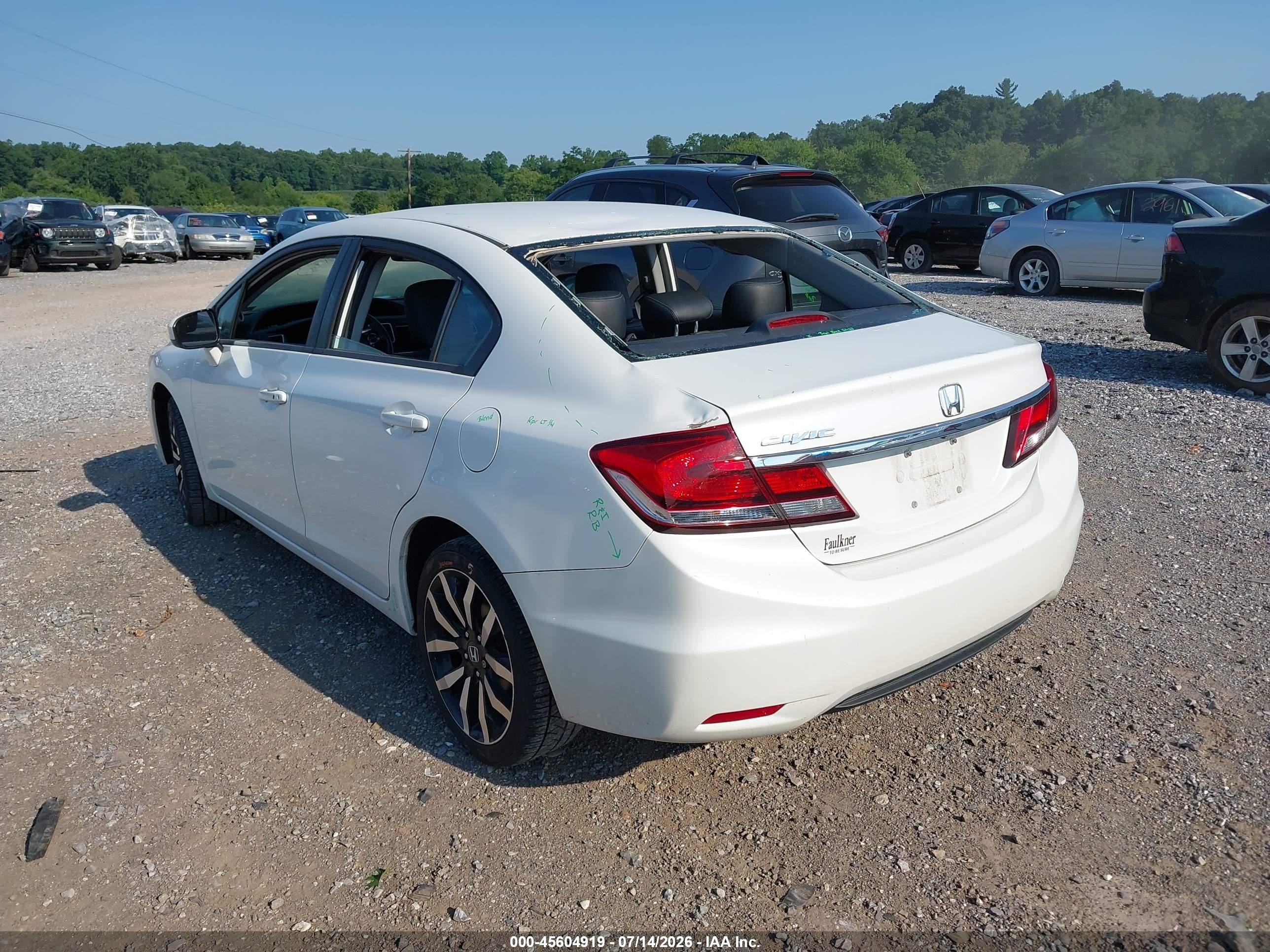 2015 Honda Civic Ex-l White vin: 19XFB2F94FE275232