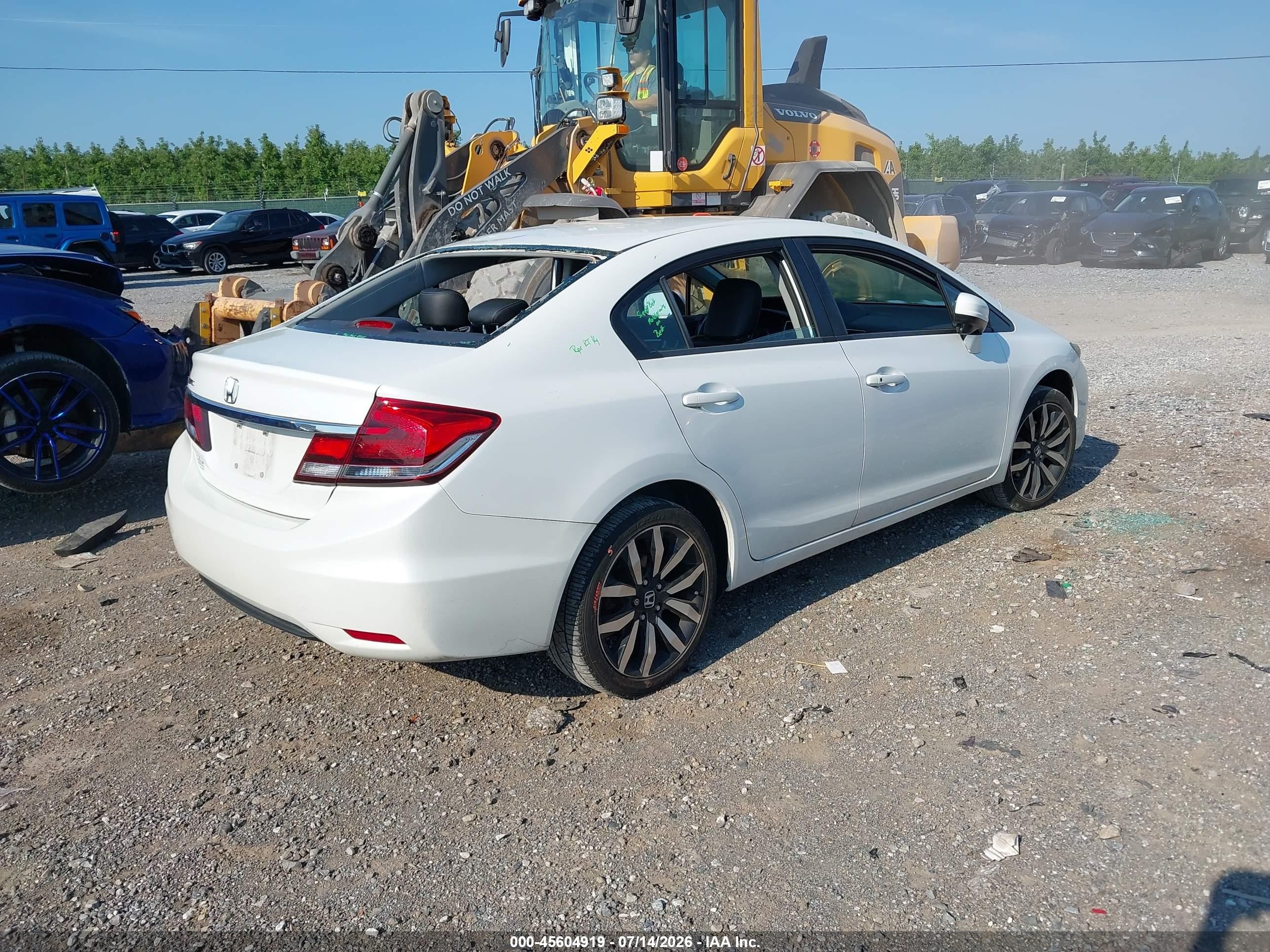 2015 Honda Civic Ex-l White vin: 19XFB2F94FE275232