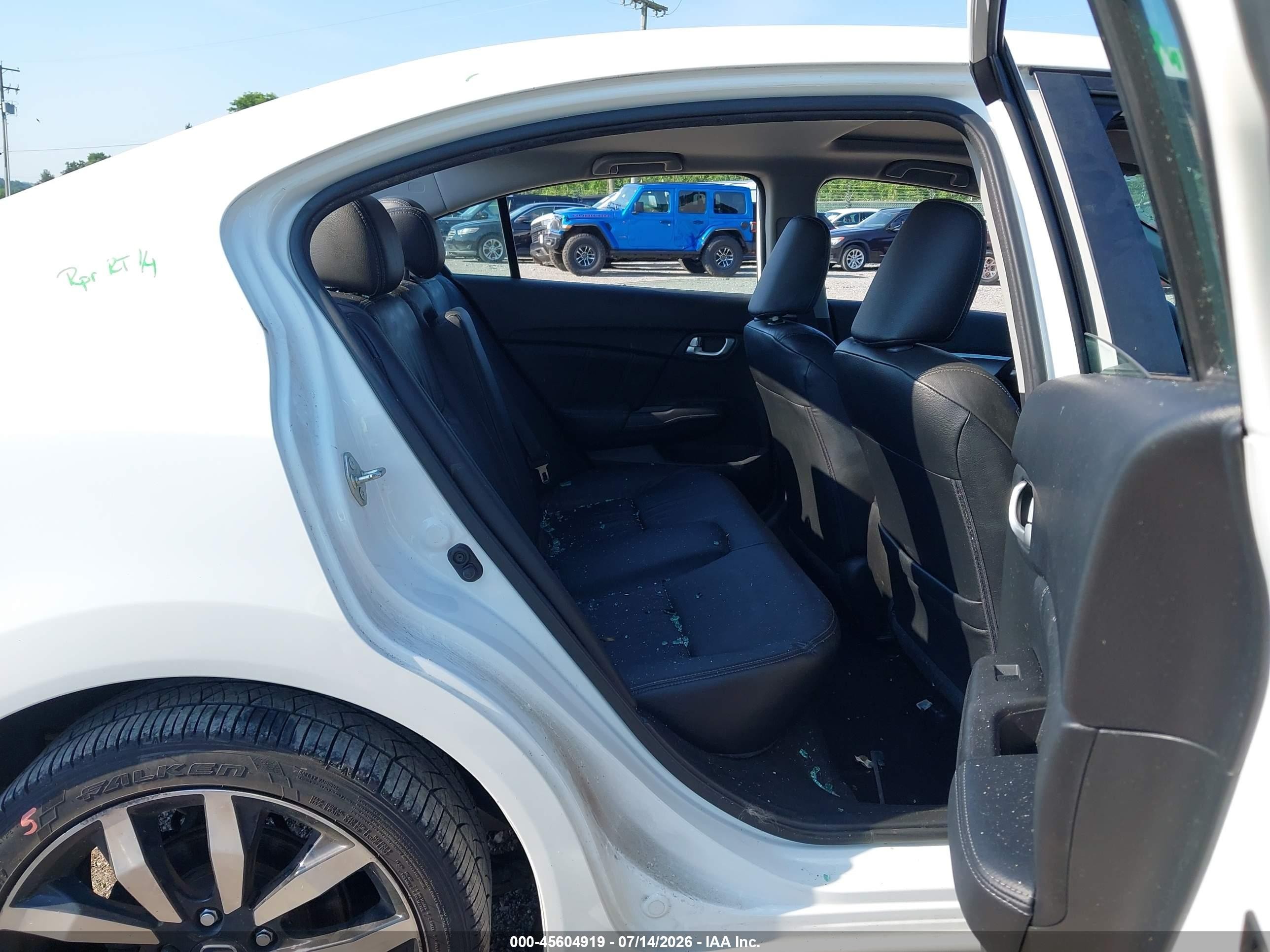2015 Honda Civic Ex-l White vin: 19XFB2F94FE275232