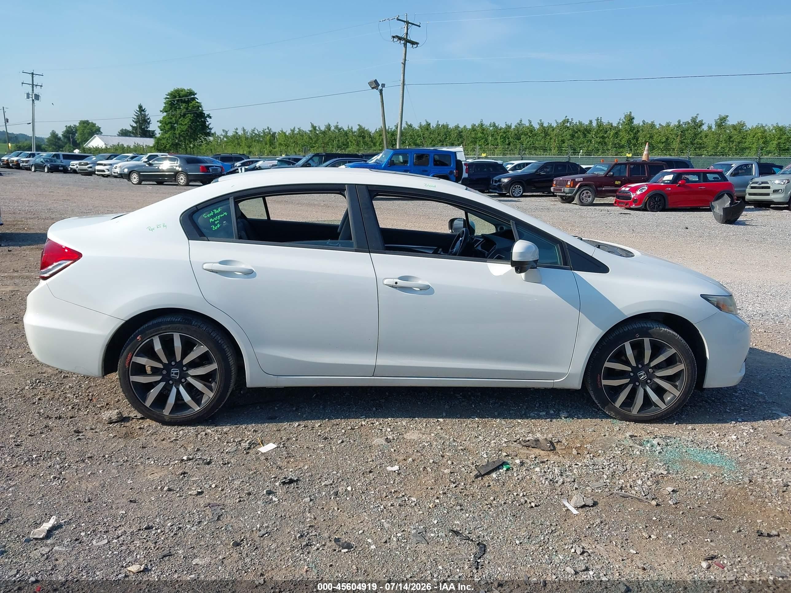 2015 Honda Civic Ex-l White vin: 19XFB2F94FE275232