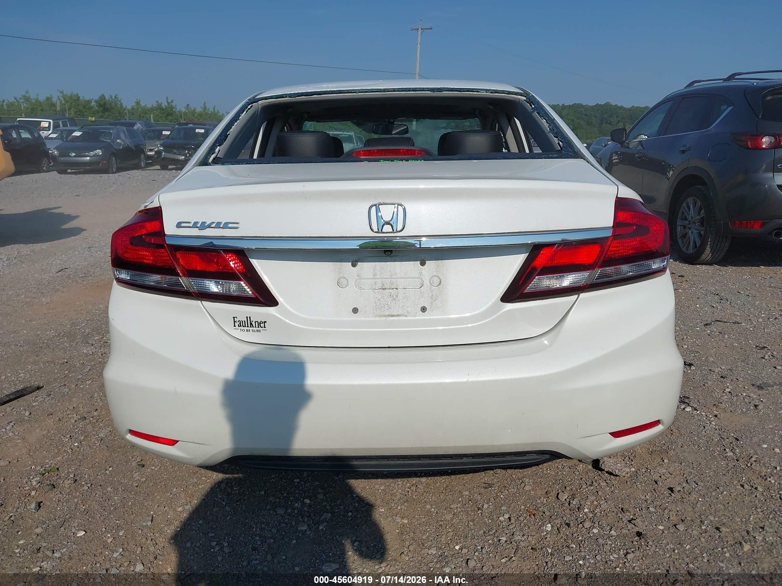 2015 Honda Civic Ex-l White vin: 19XFB2F94FE275232