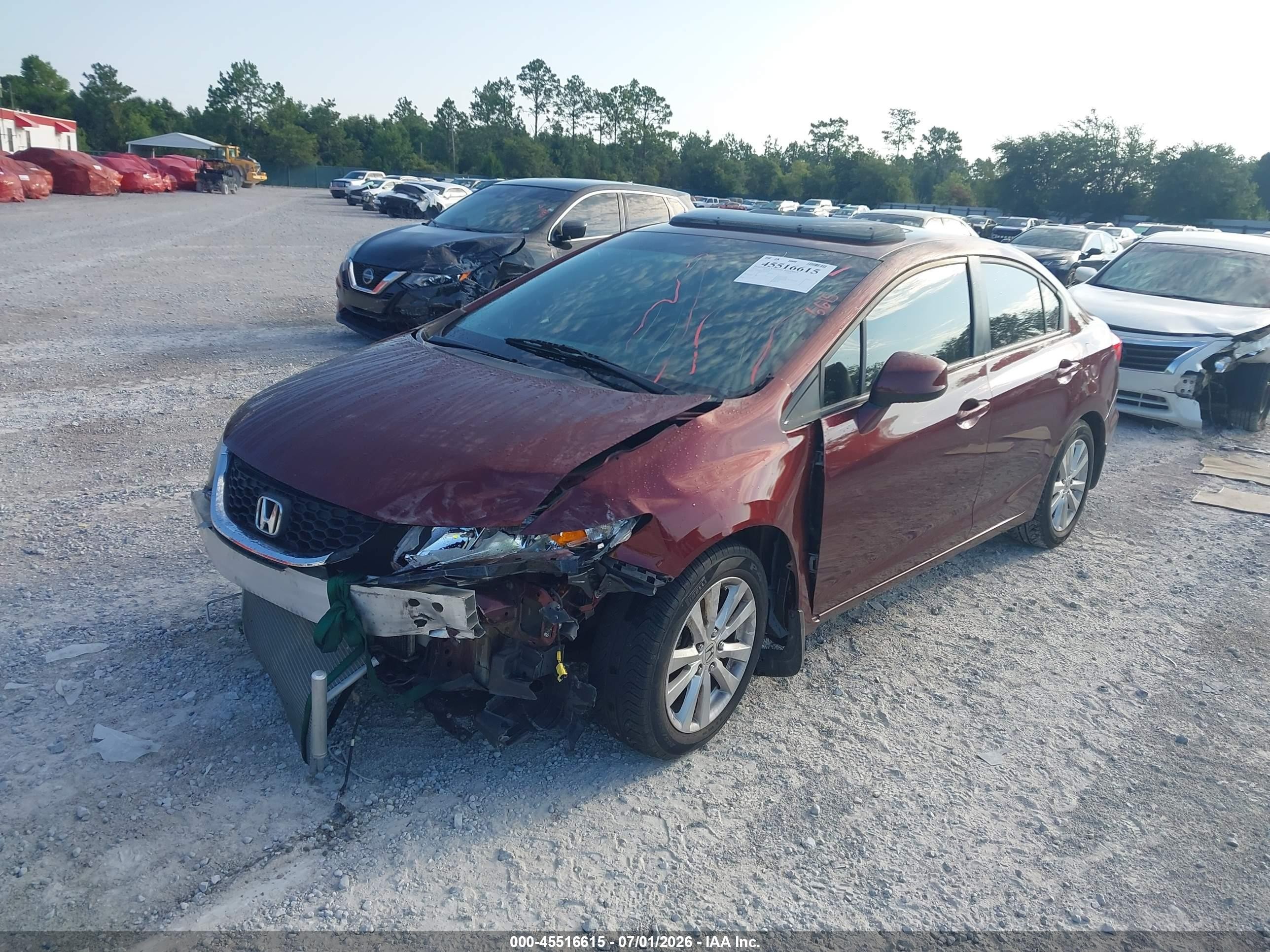 2012 Honda Civic Ex-l Maroon vin: 19XFB2F95CE030600