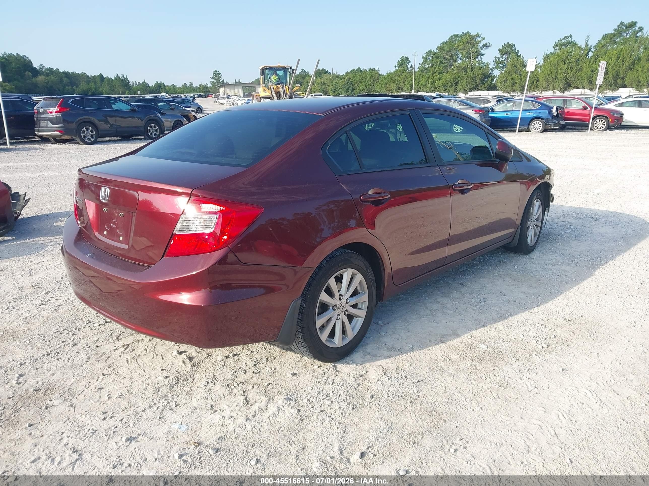 2012 Honda Civic Ex-l Maroon vin: 19XFB2F95CE030600