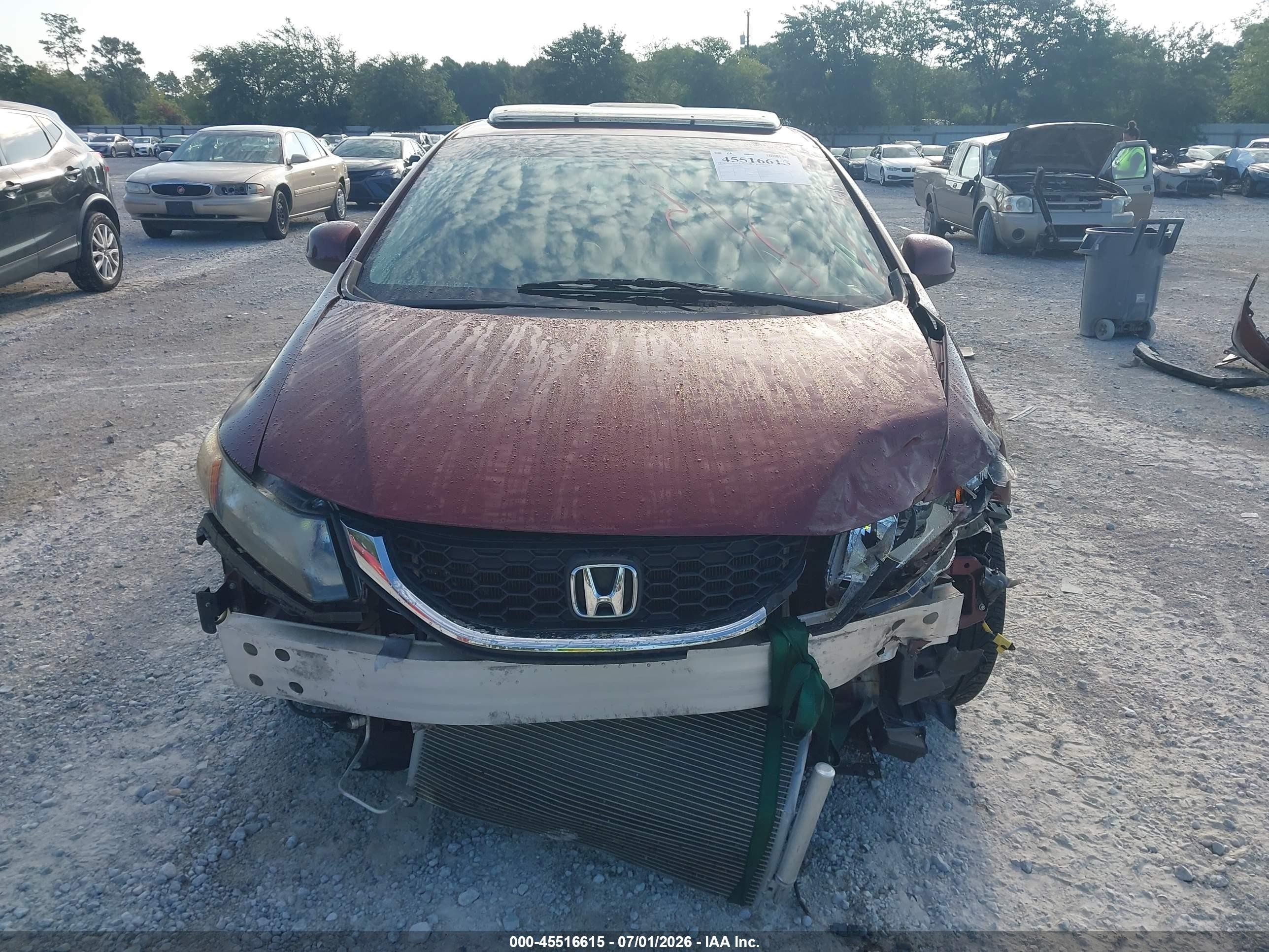 2012 Honda Civic Ex-l Maroon vin: 19XFB2F95CE030600