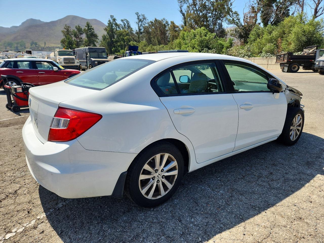 2012 Honda Civic Exl White vin: 19XFB2F95CE300151