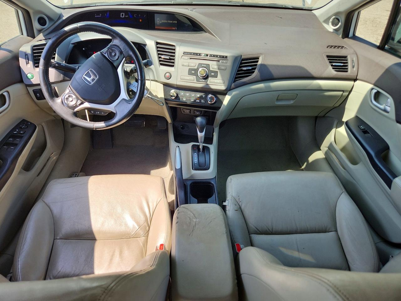 2012 Honda Civic Exl White vin: 19XFB2F95CE300151