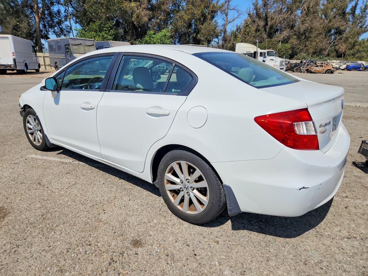 2012 Honda Civic Exl White vin: 19XFB2F95CE300151