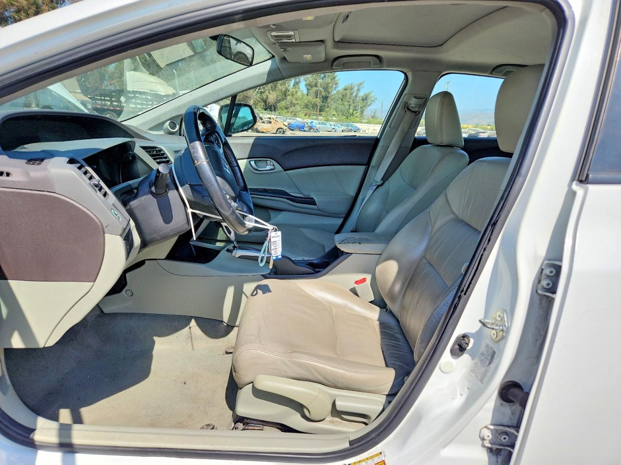 2012 Honda Civic Exl White vin: 19XFB2F95CE300151