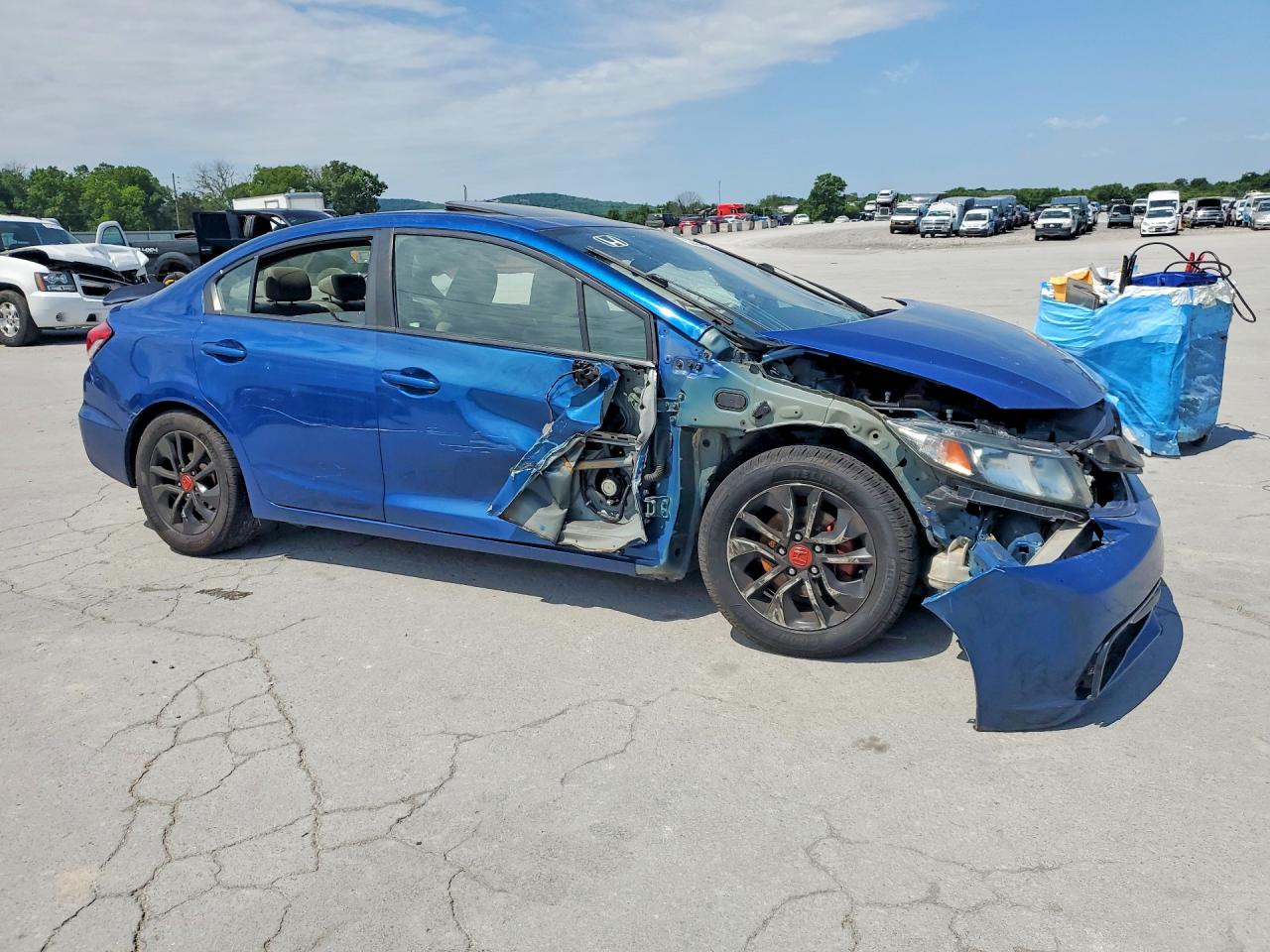 2013 Honda Civic Exl Синий vin: 19XFB2F95DE015094