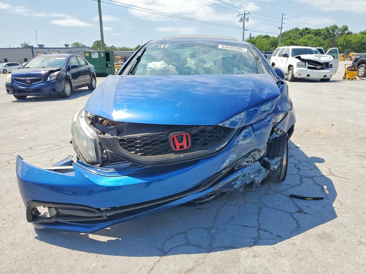 2013 Honda Civic Exl Синий vin: 19XFB2F95DE015094