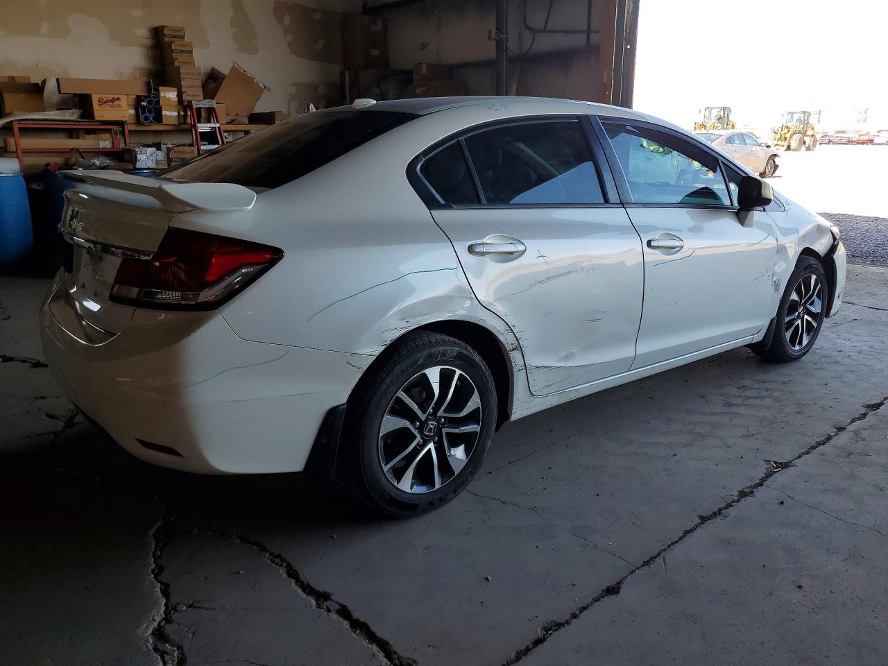 2013 Honda Civic Exl White vin: 19XFB2F95DE046099