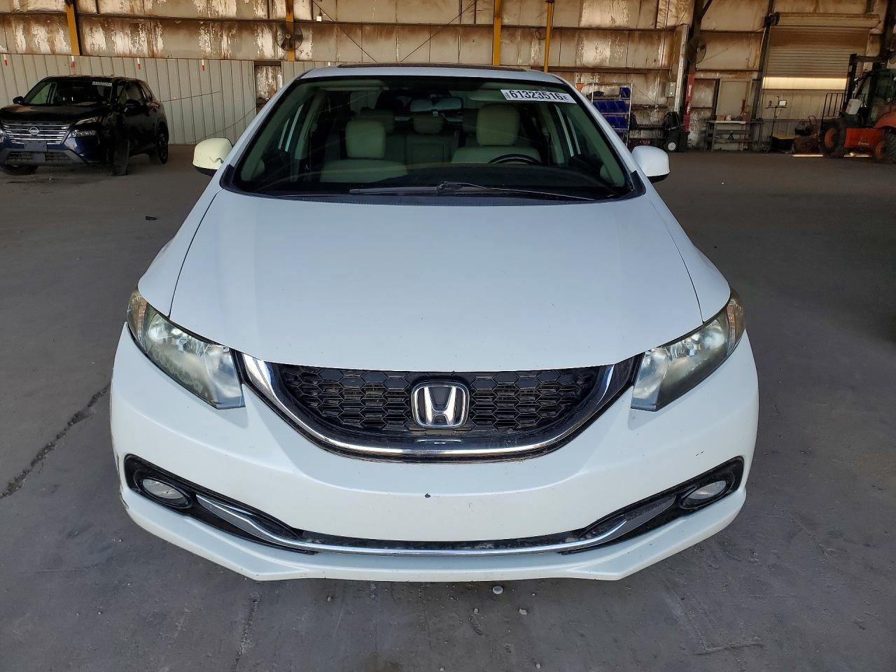 2013 Honda Civic Exl White vin: 19XFB2F95DE046099