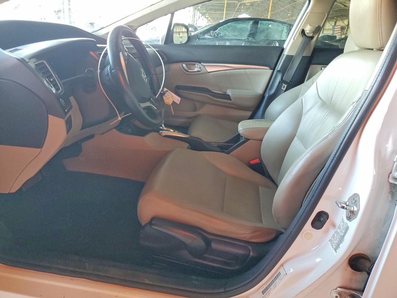 2013 Honda Civic Exl White vin: 19XFB2F95DE046099