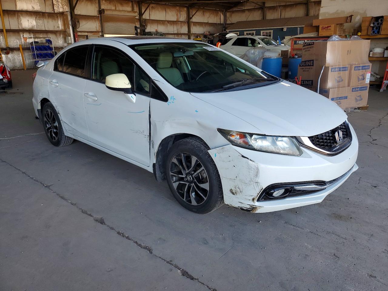 2013 Honda Civic Exl White vin: 19XFB2F95DE046099