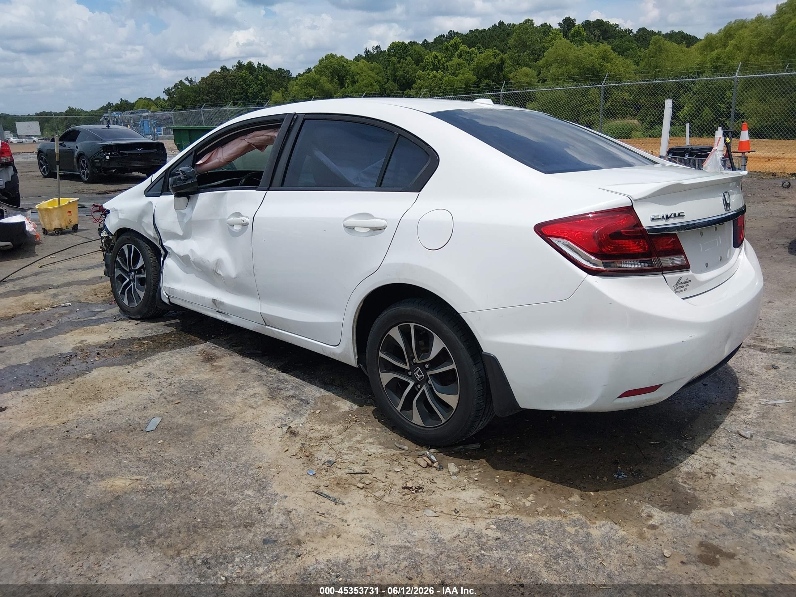 2013 Honda Civic Ex-l White vin: 19XFB2F95DE062836