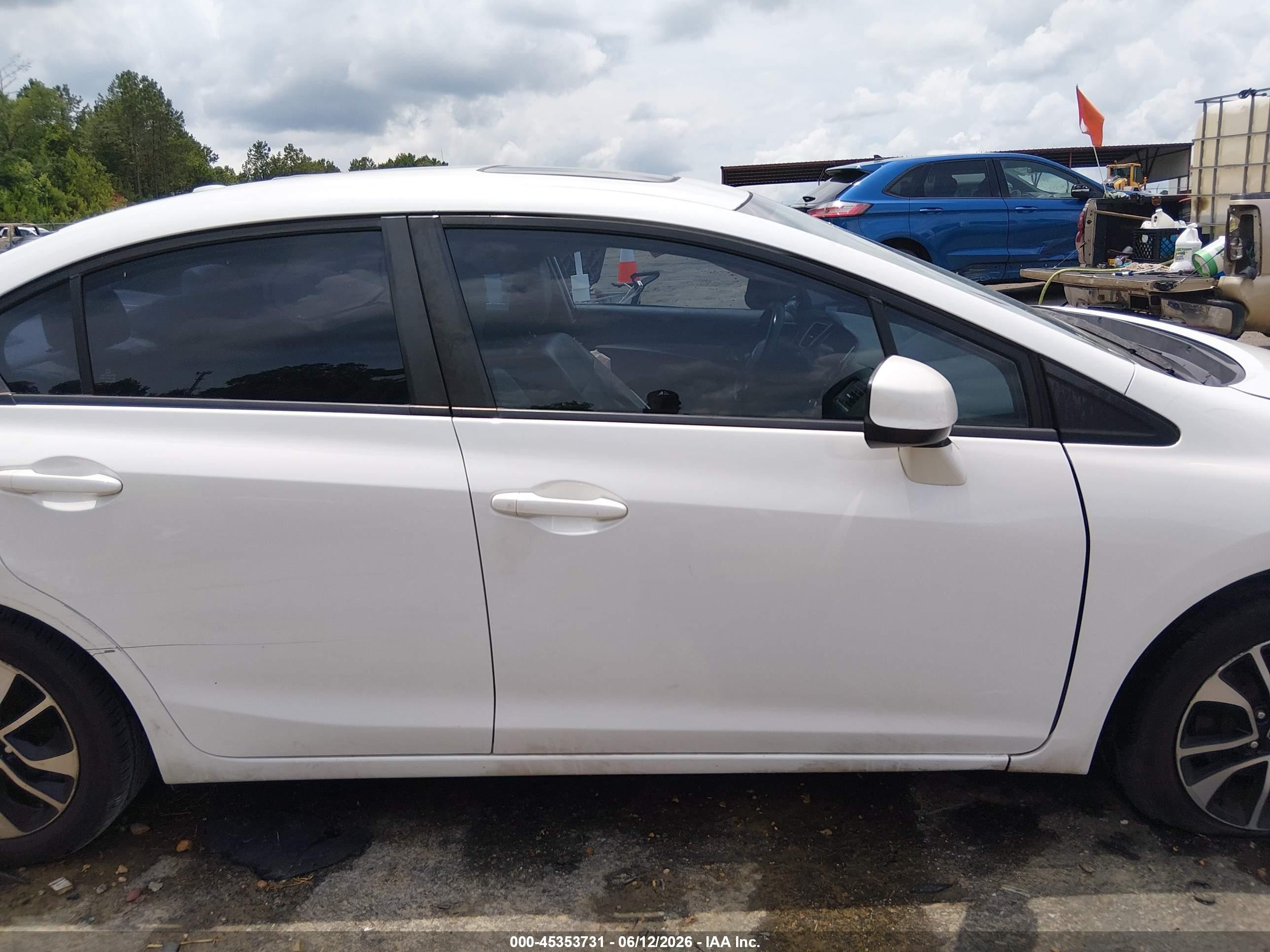 2013 Honda Civic Ex-l White vin: 19XFB2F95DE062836