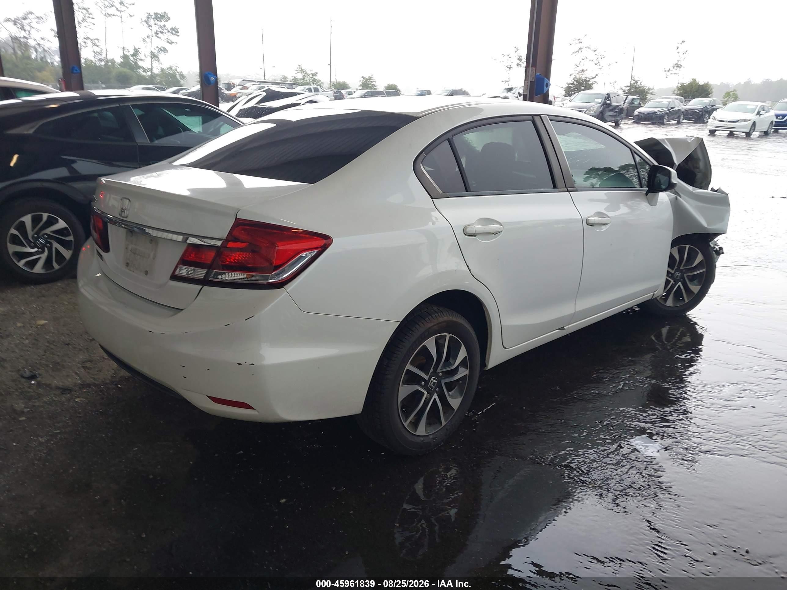 2013 Honda Civic Ex-l White vin: 19XFB2F95DE071326