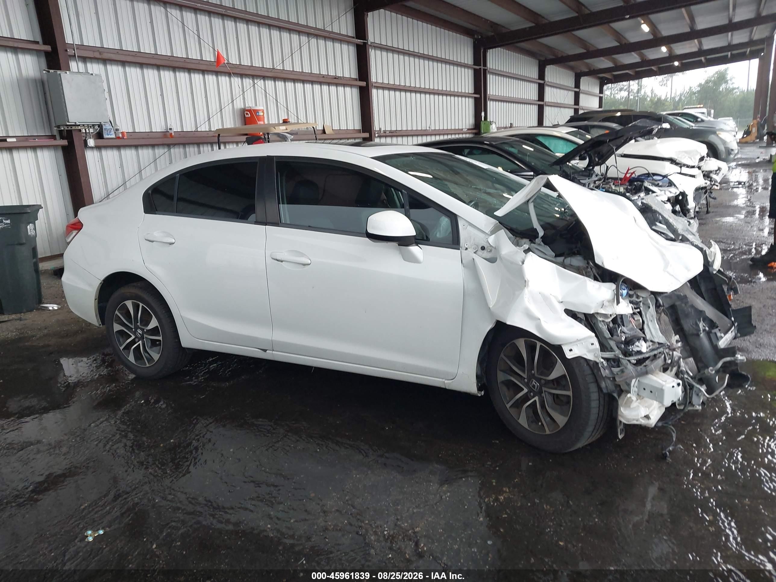2013 Honda Civic Ex-l White vin: 19XFB2F95DE071326