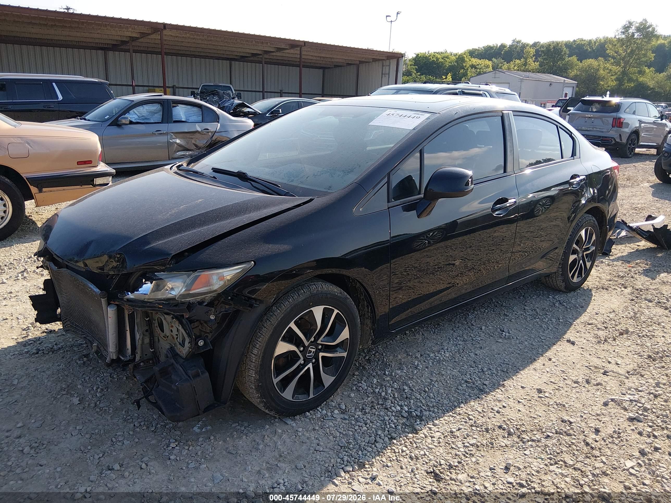 2013 Honda Civic Ex-l Black vin: 19XFB2F95DE240535