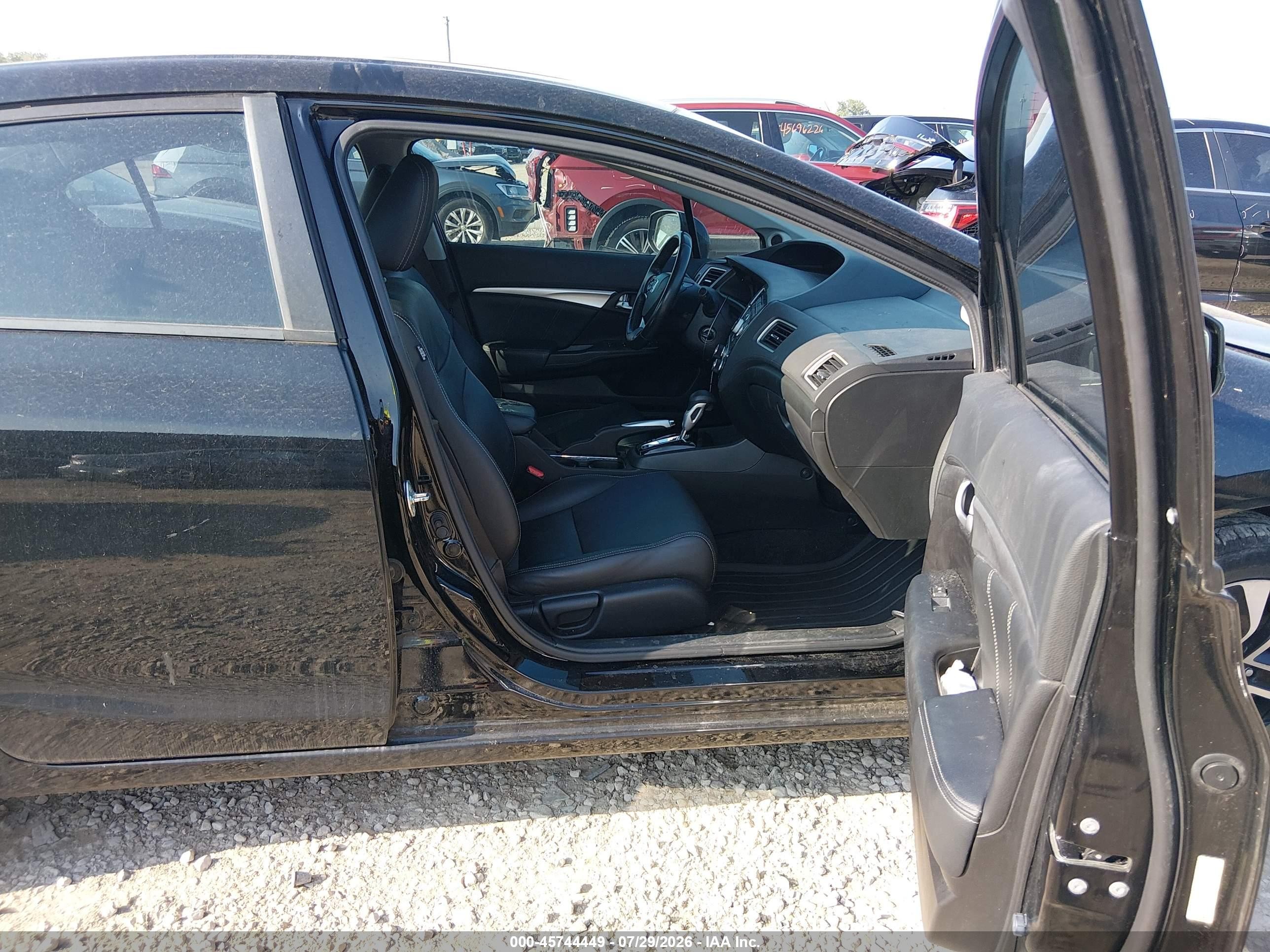 2013 Honda Civic Ex-l Black vin: 19XFB2F95DE240535
