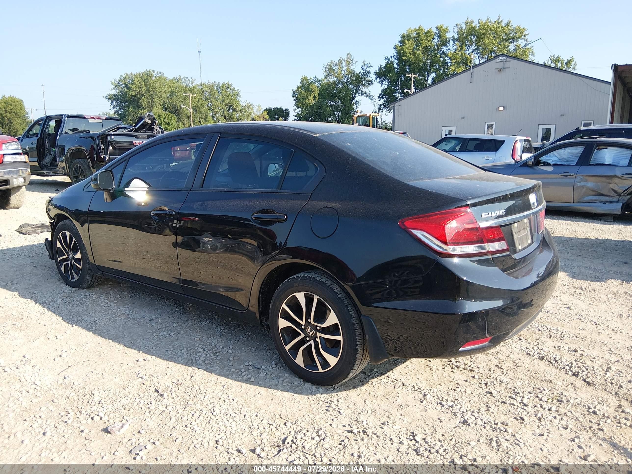 2013 Honda Civic Ex-l Black vin: 19XFB2F95DE240535
