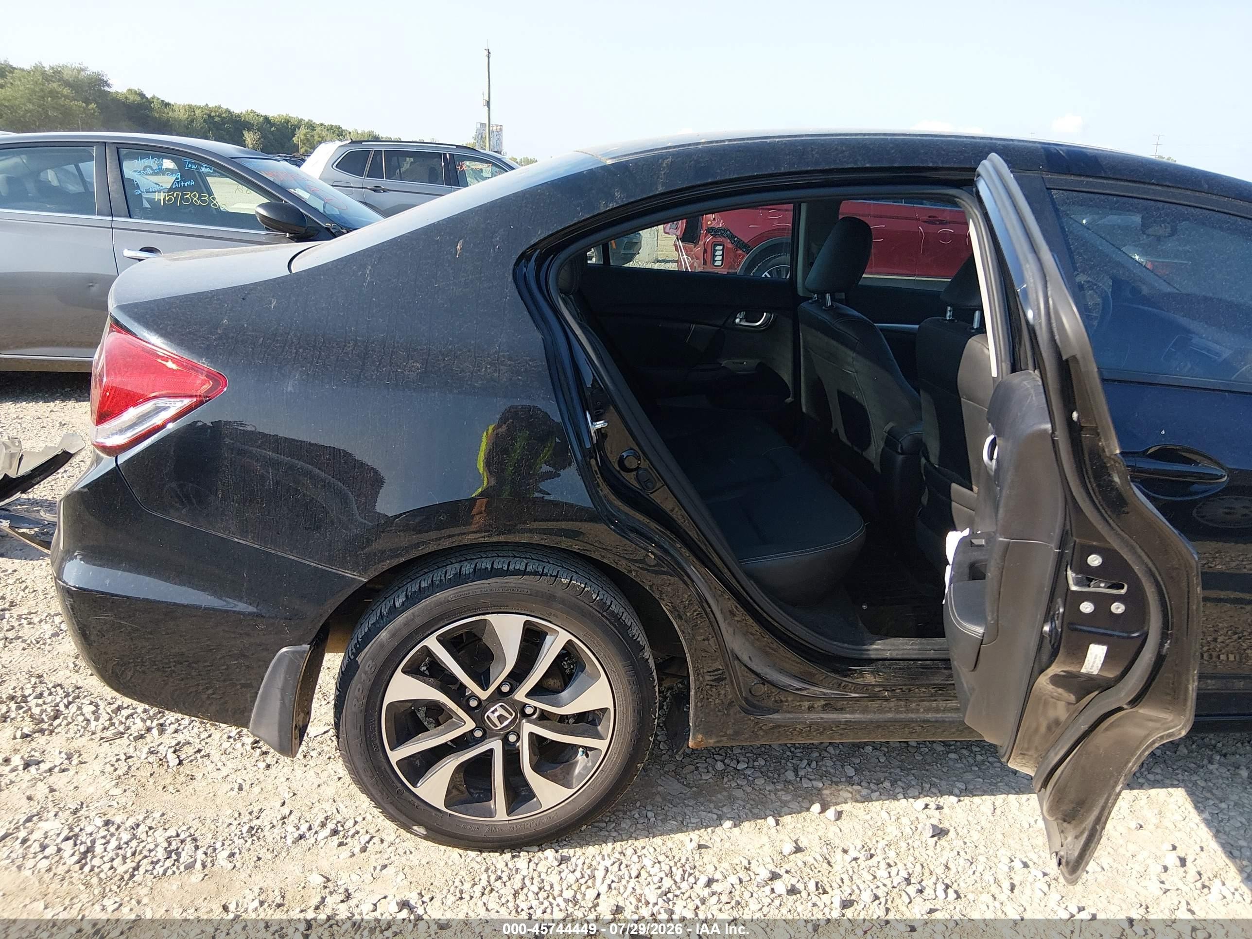 2013 Honda Civic Ex-l Black vin: 19XFB2F95DE240535