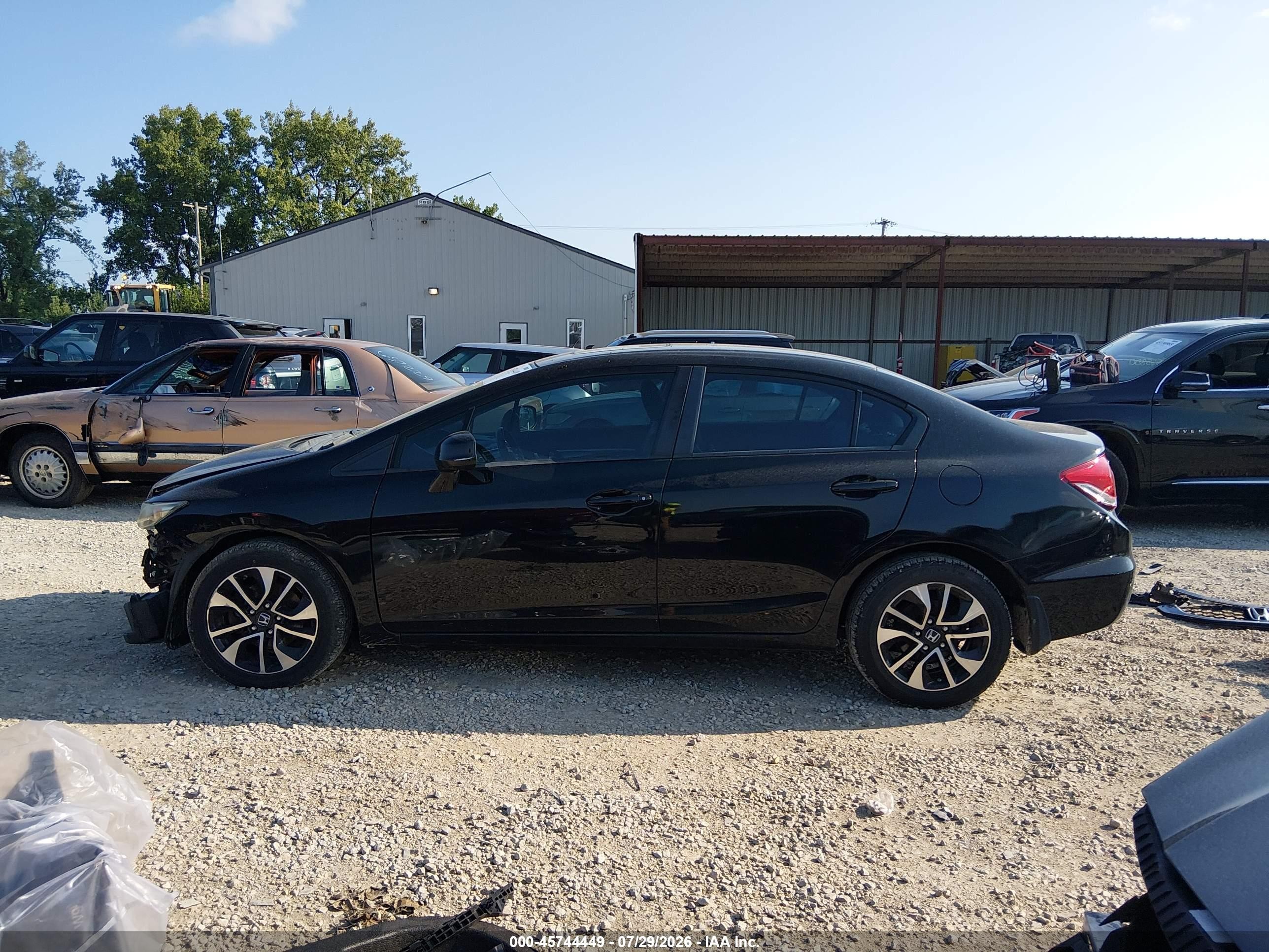 2013 Honda Civic Ex-l Black vin: 19XFB2F95DE240535