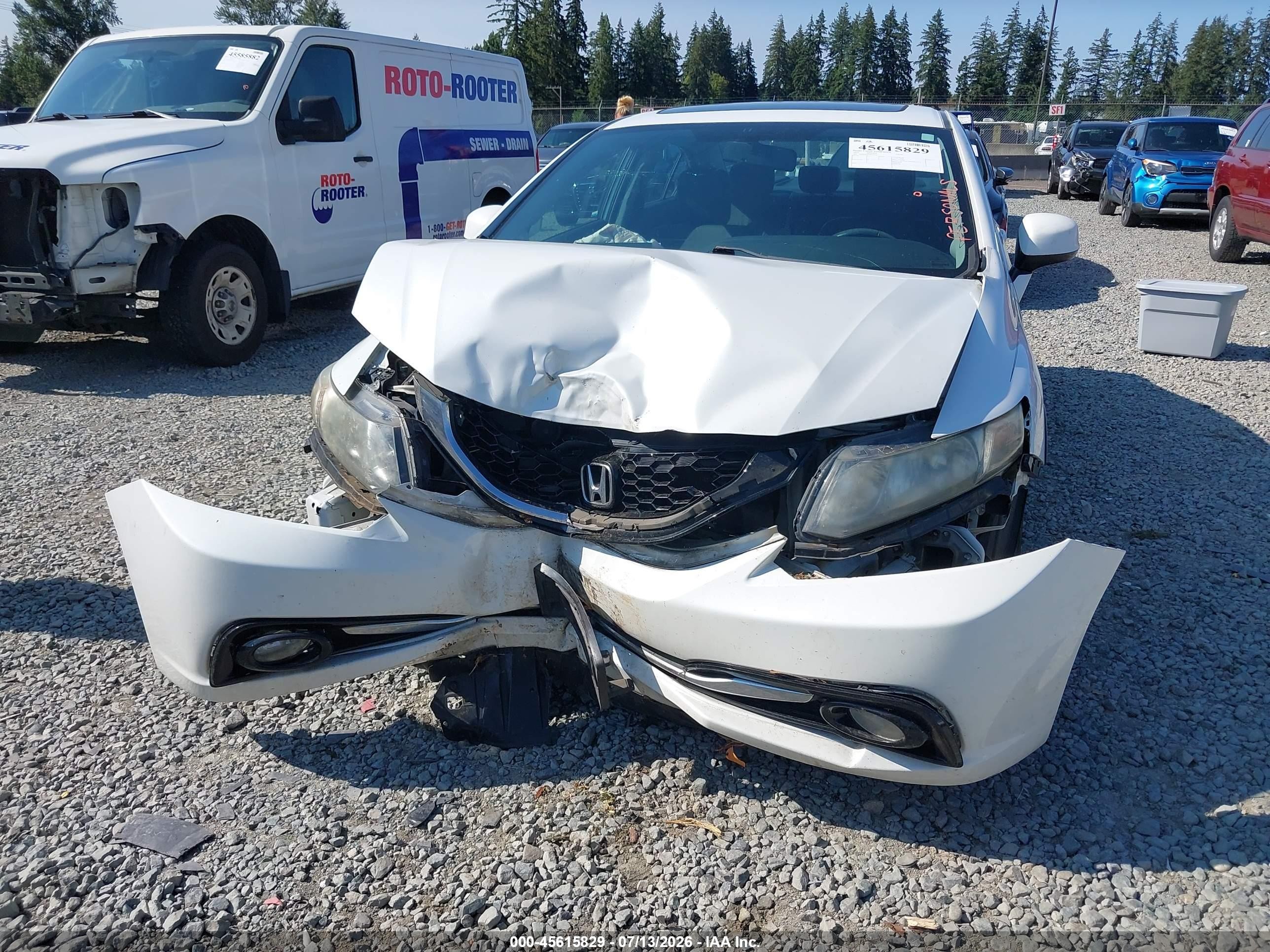 2013 Honda Civic Ex-l Белый vin: 19XFB2F95DE242494