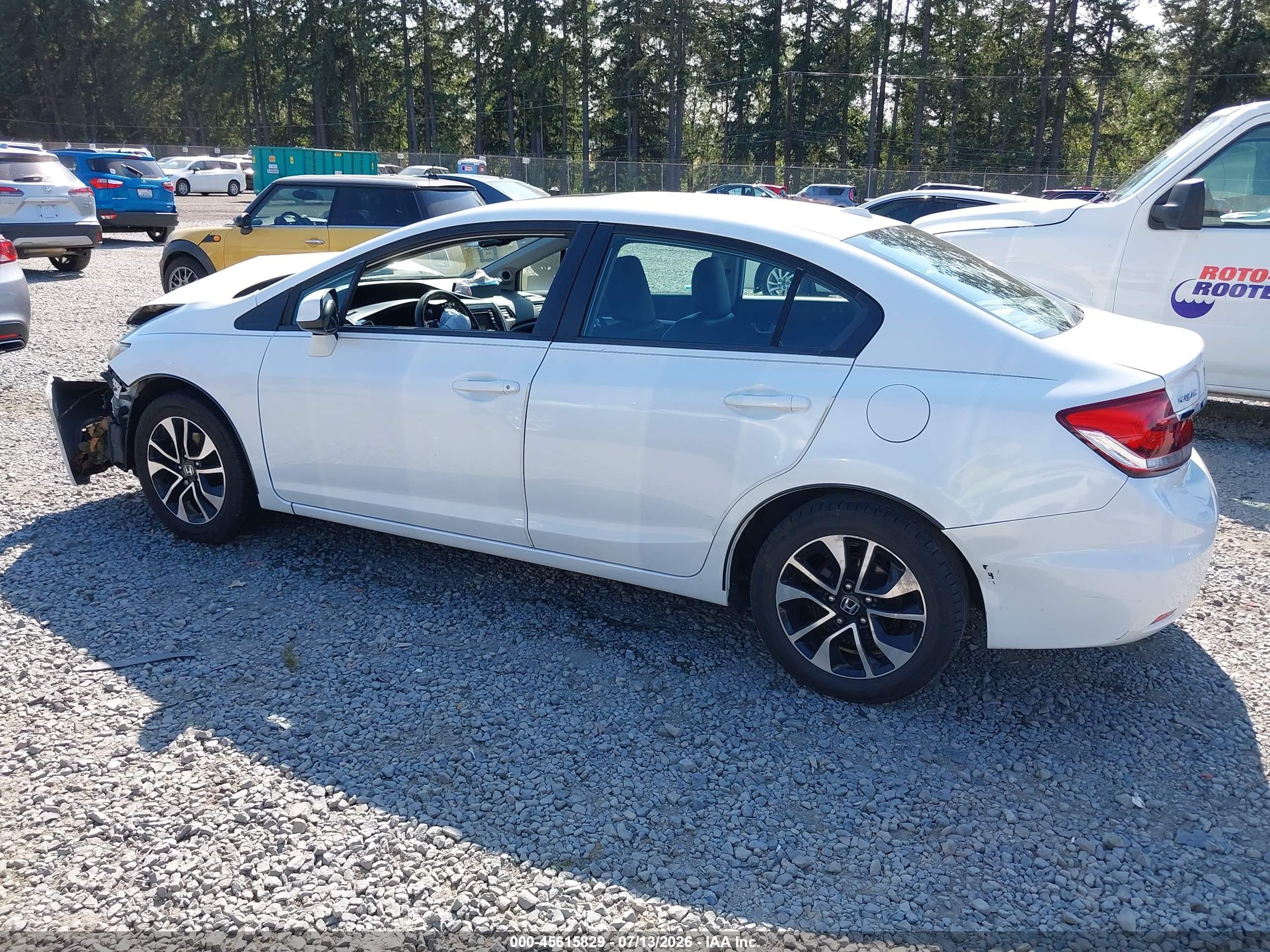 2013 Honda Civic Ex-l Белый vin: 19XFB2F95DE242494