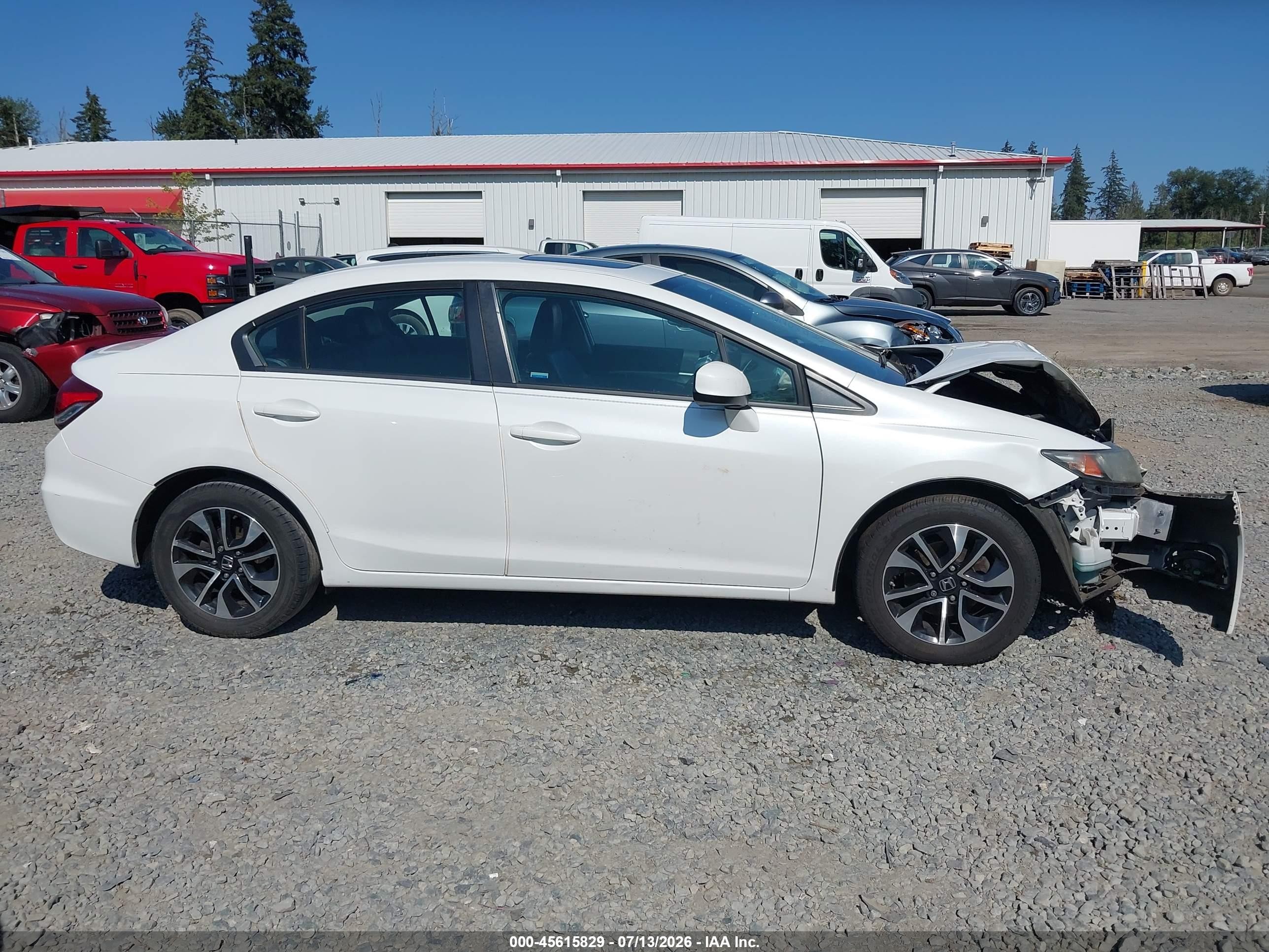 2013 Honda Civic Ex-l Белый vin: 19XFB2F95DE242494