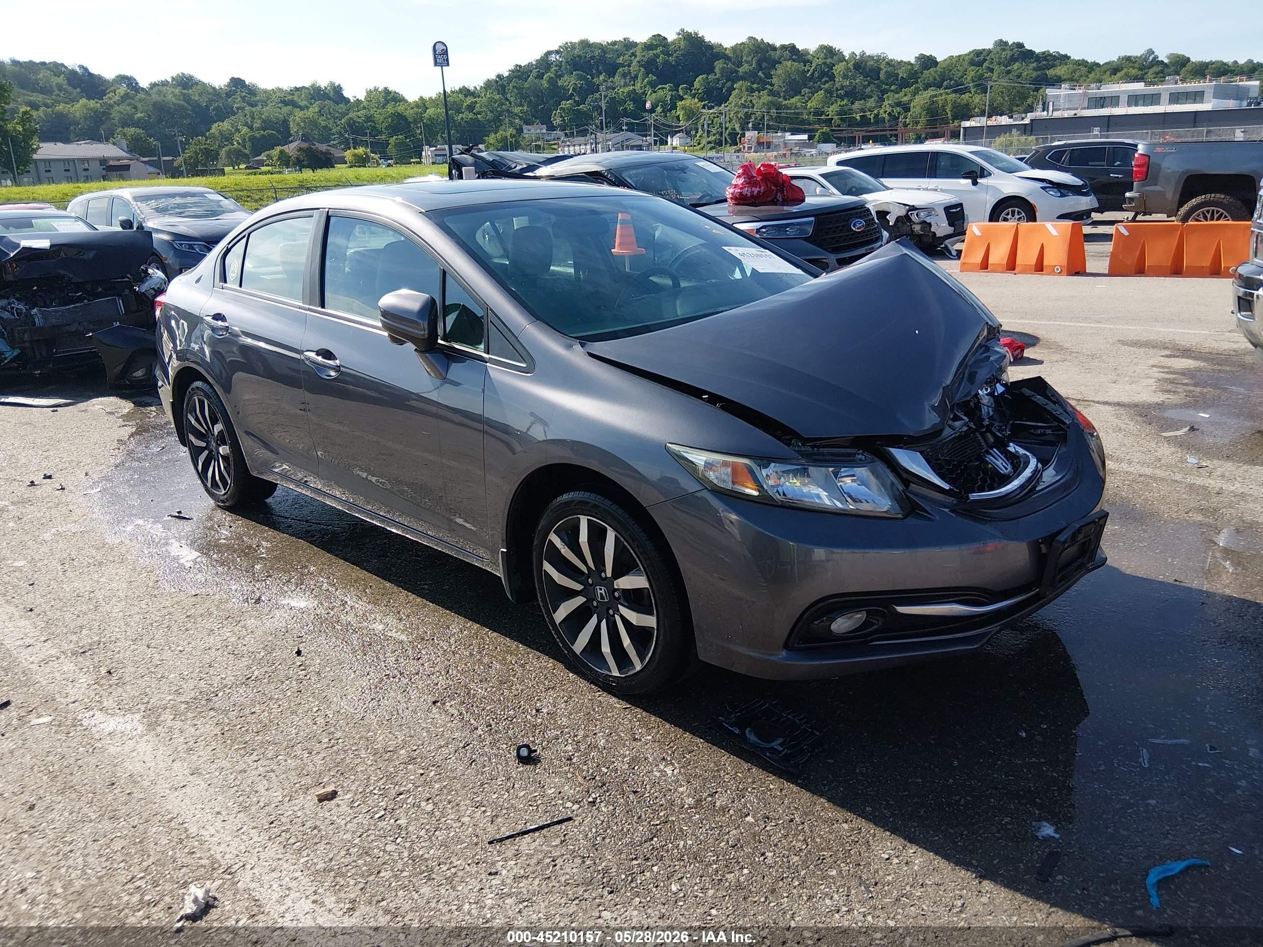 2014 Honda Civic Ex-l Gray vin: 19XFB2F95EE003951