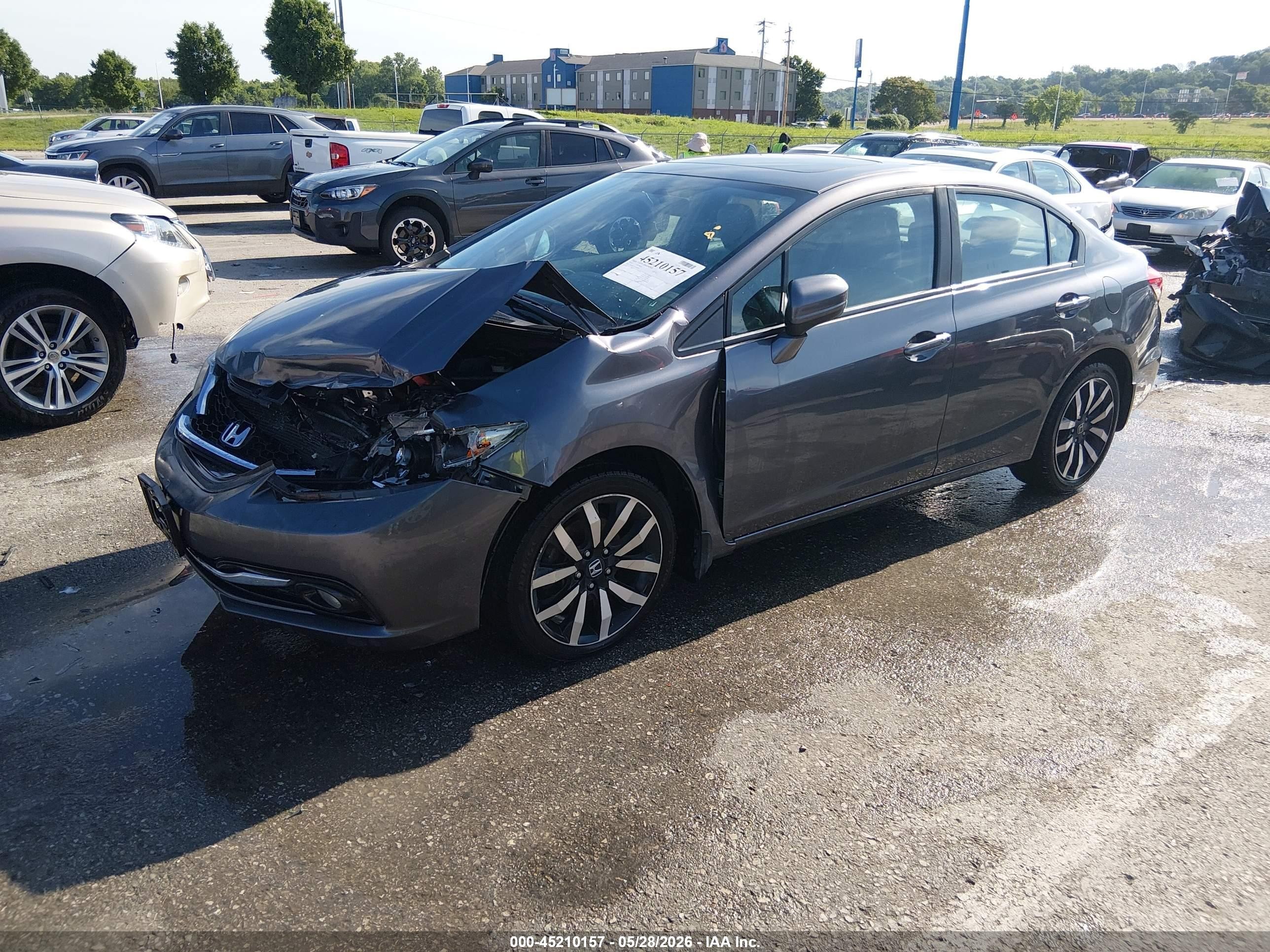 2014 Honda Civic Ex-l Gray vin: 19XFB2F95EE003951