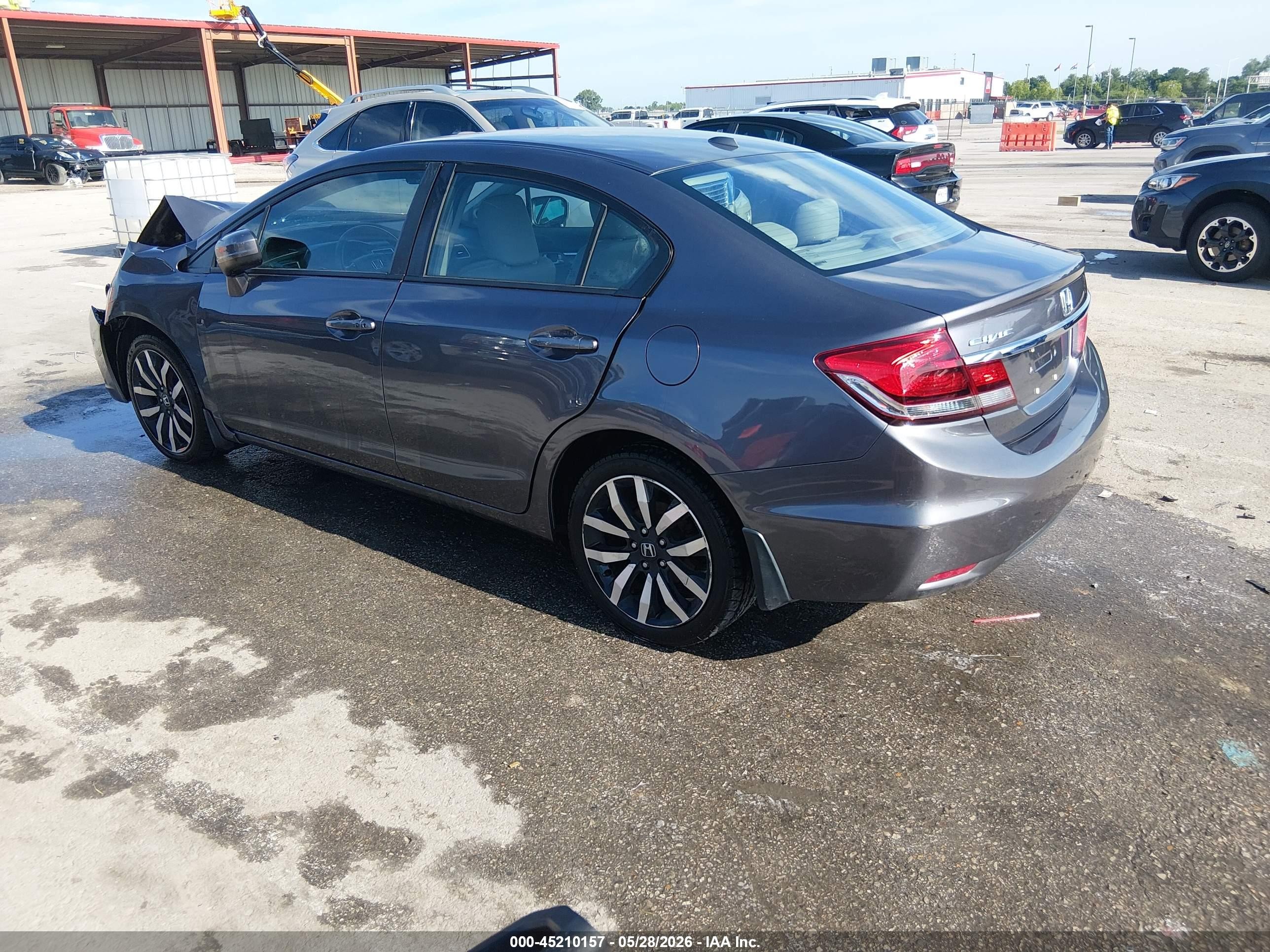 2014 Honda Civic Ex-l Gray vin: 19XFB2F95EE003951