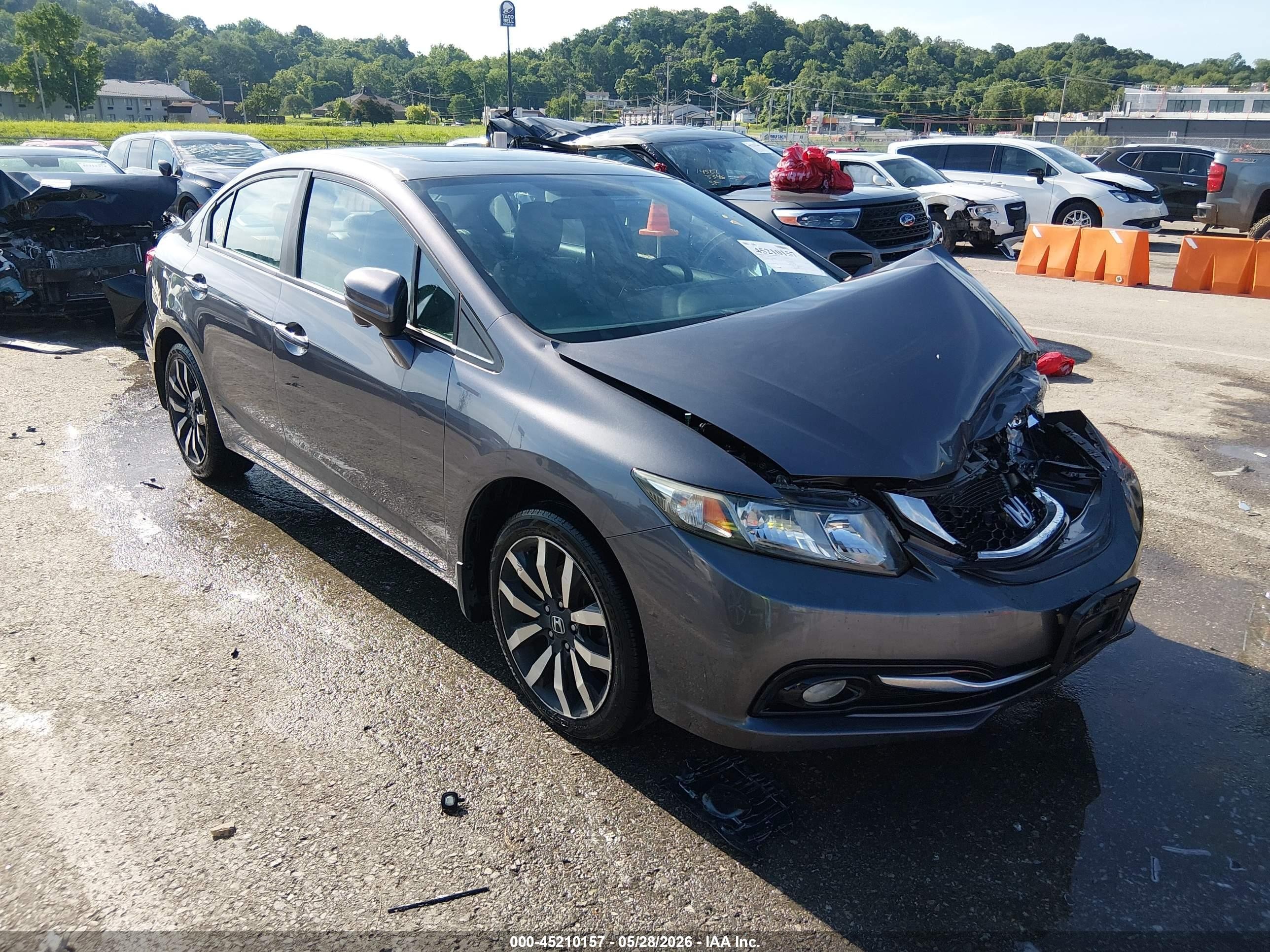 2014 Honda Civic Ex-l Gray vin: 19XFB2F95EE003951