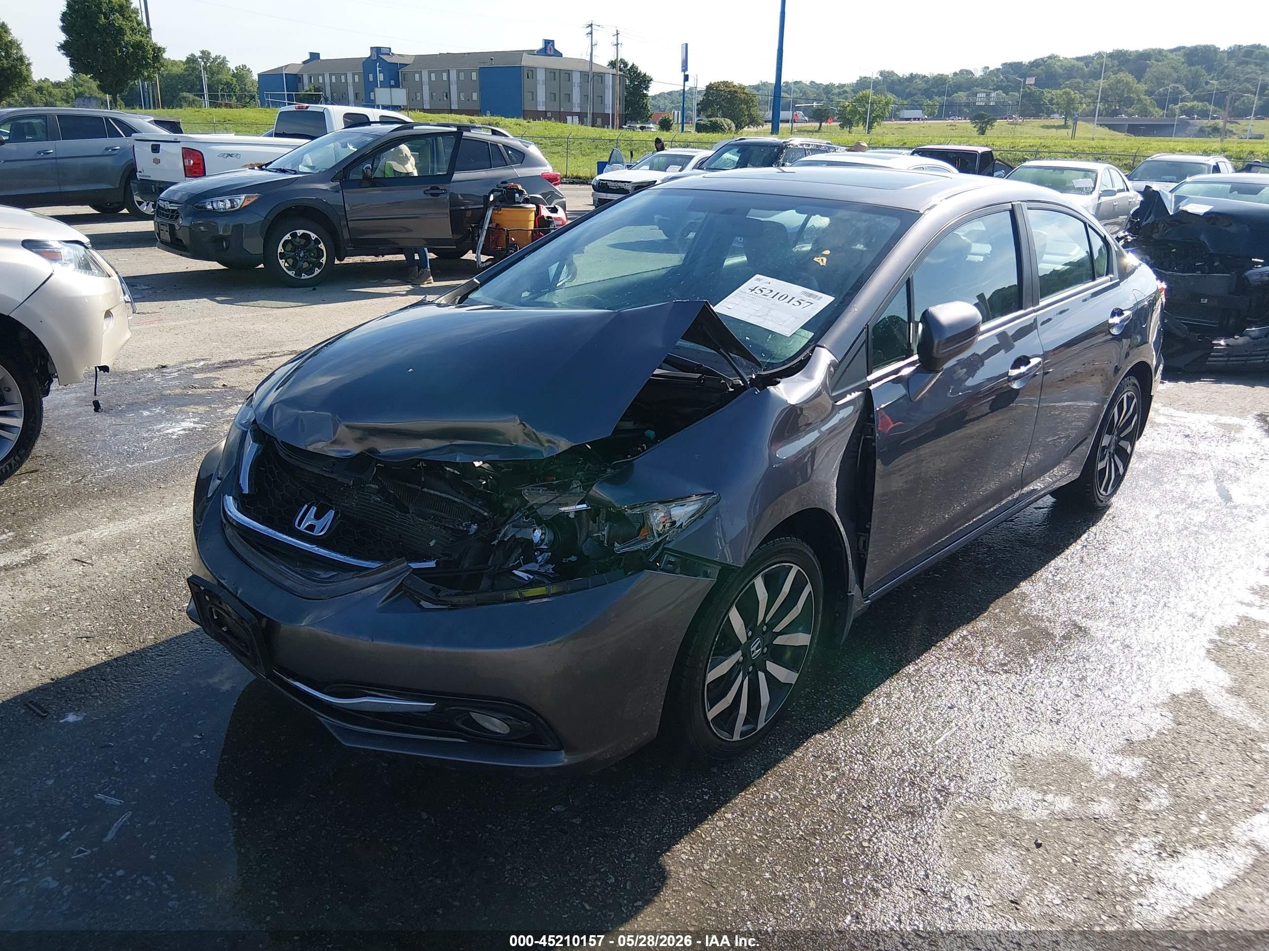 2014 Honda Civic Ex-l Gray vin: 19XFB2F95EE003951